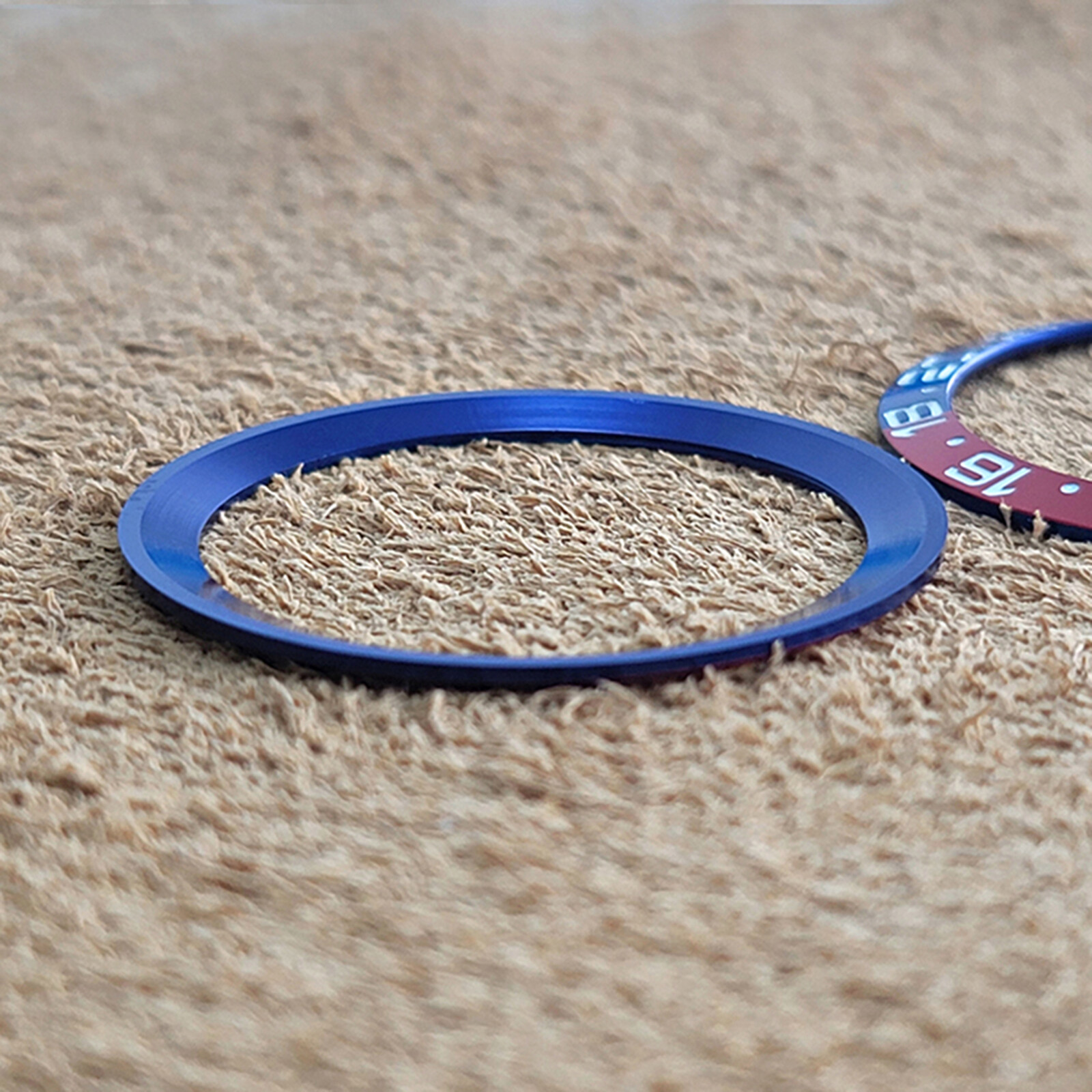 38MM Watch Bezel Red and Blue Aluminum Bezel Green/Blue Luminous Watch Accessory