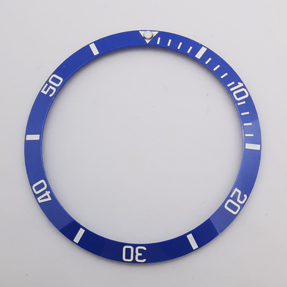37.2mm black blue red green ceramic/aluminum watch bezel insert fit 39mm case