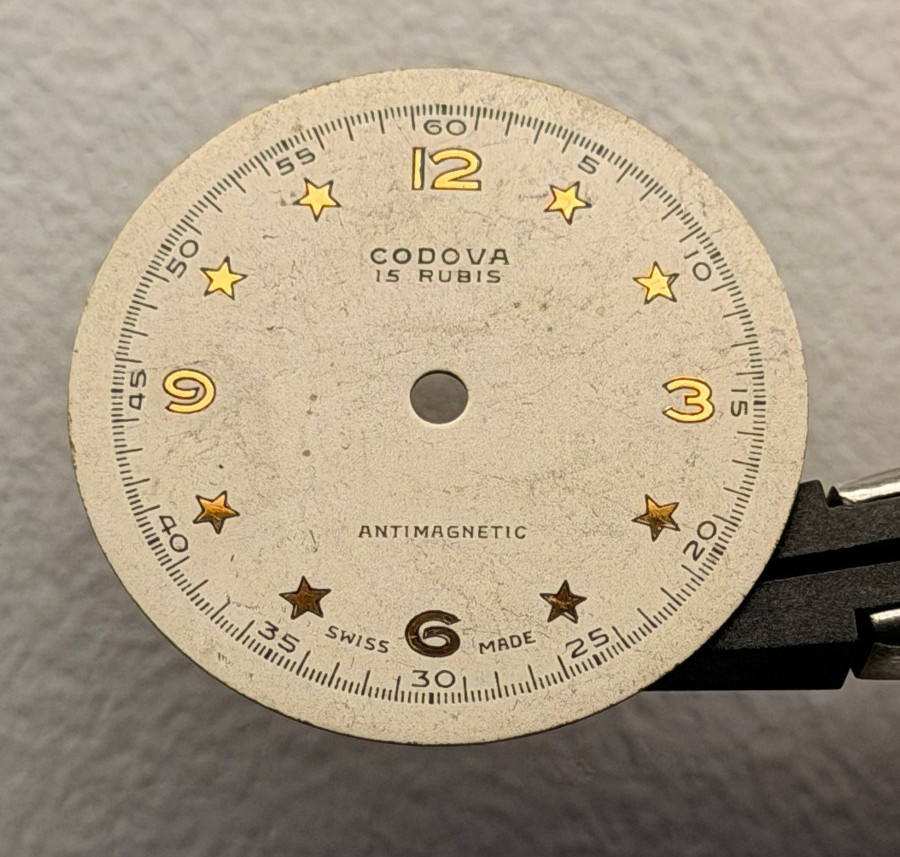 Cordova White 15 Rubis Vintage Star Indice Watch Dial 32mm