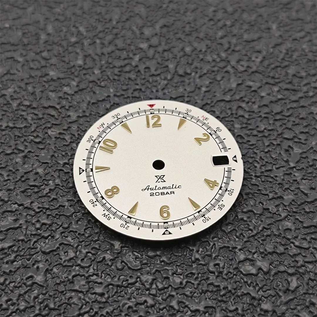 28.5mm Olive Green Watch Dial Green Luminous Face for NH35 4R35 Movement