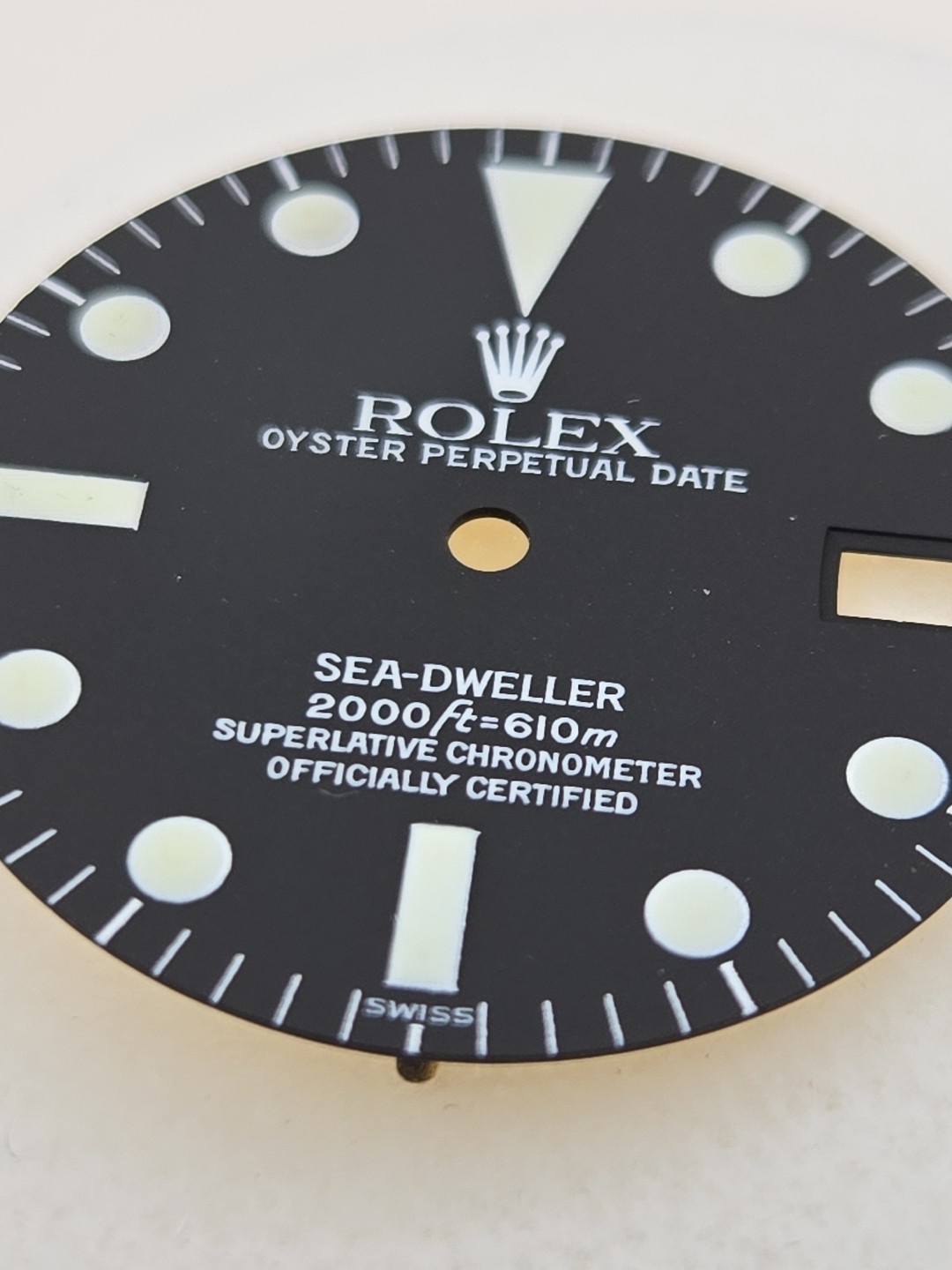 Rolex Dial , Sea Dweller 1665, Service Dial , Green Glow , NOS