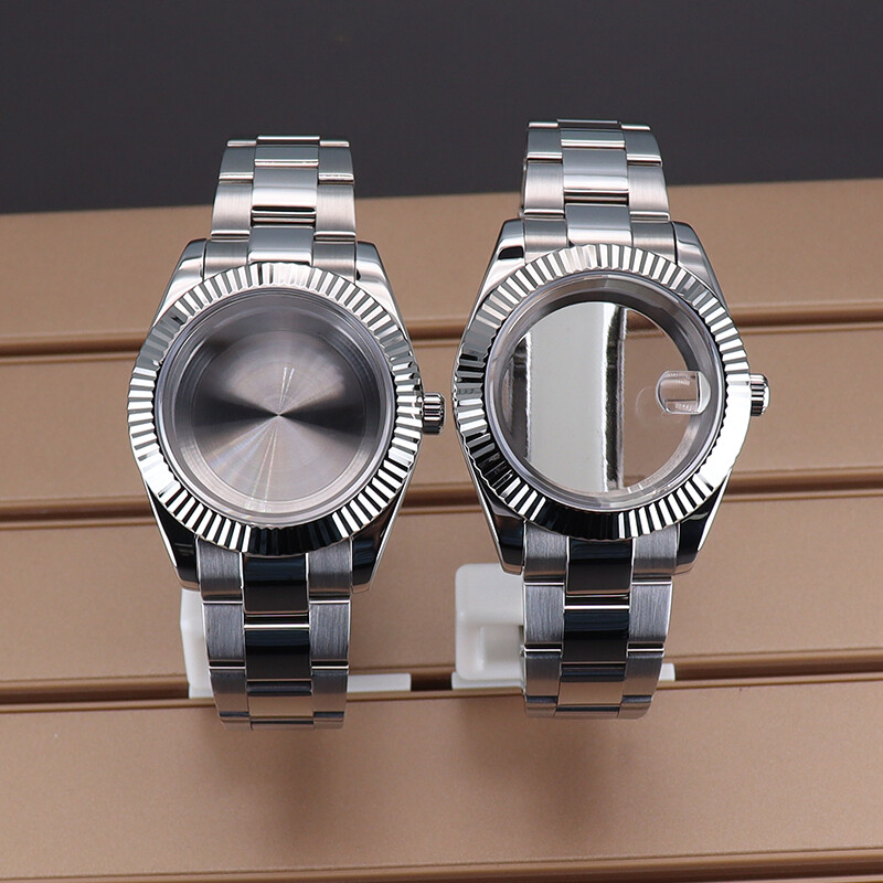 36mm/39mm Watch Case Oyster Strap Sapphire Glass For Seiko Nh35/36 8215 Movement