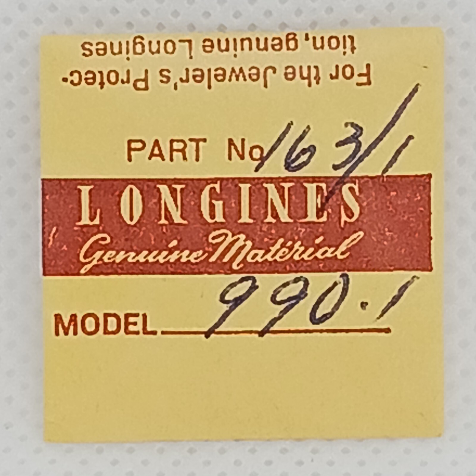 Longines Cal. 990.1 163/1 Center Pipe *sealed*