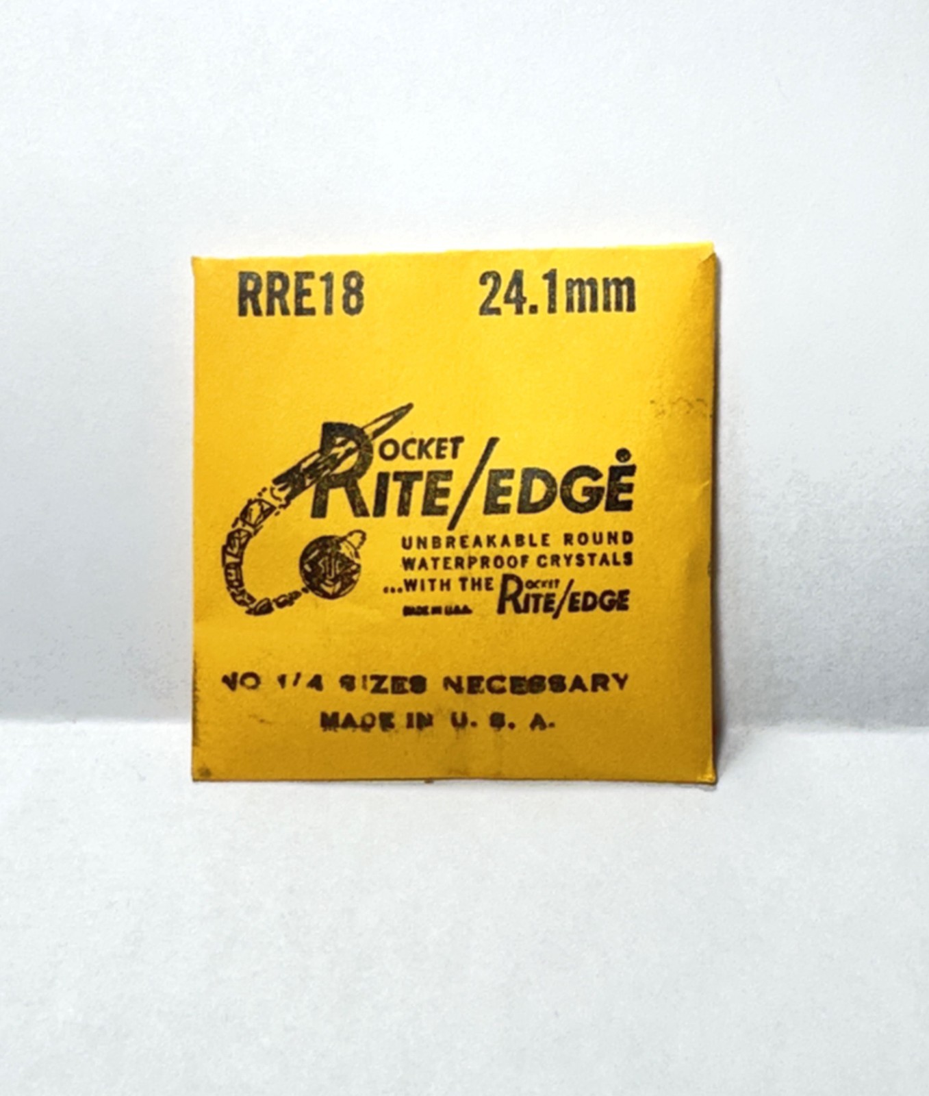 SUC Rocket Rite/Edge Round Watch Crystal RRE18, 24.1mm, NOS