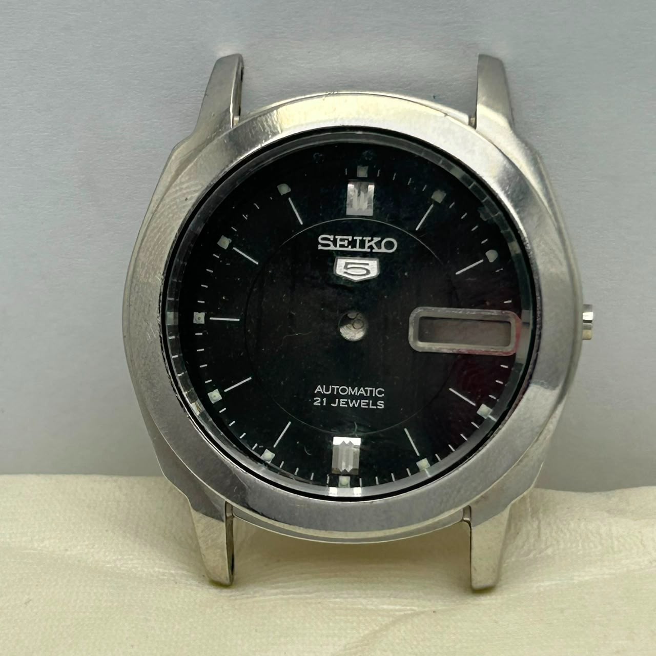 SEIKO 5 Automatic 7S26-0400 Black Dial Men’s Watch Case for parts