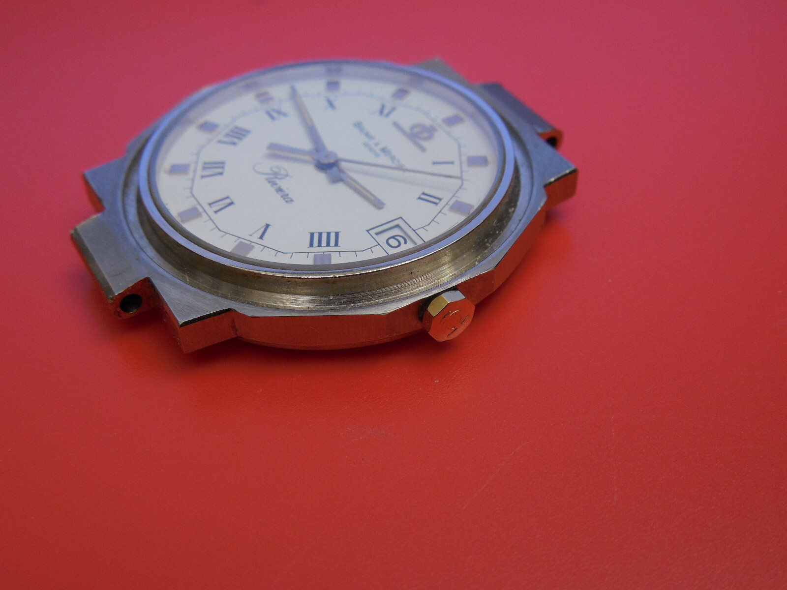 NON WORKING BAUME MERCIER 33MM RIVIERA DATE FOR PARTS OR REPAIR PROJECT