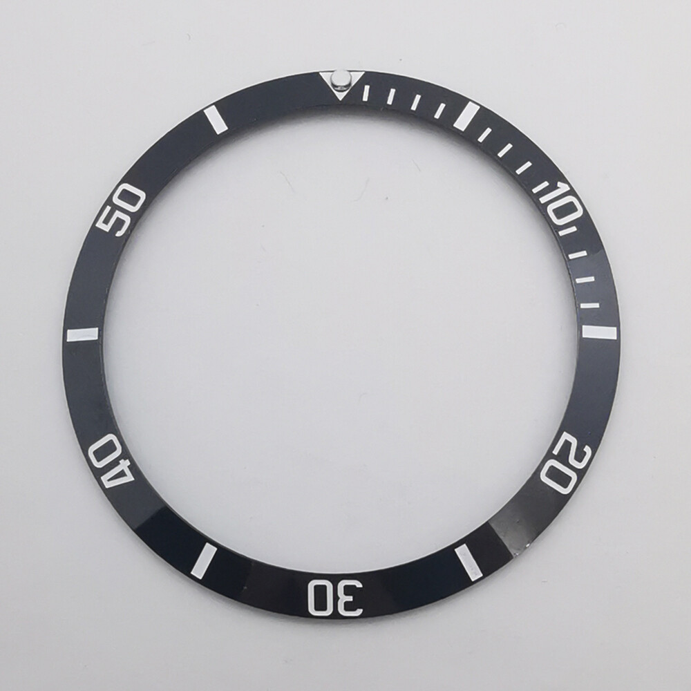 37.2mm black blue red green ceramic/aluminum watch bezel insert fit 39mm case