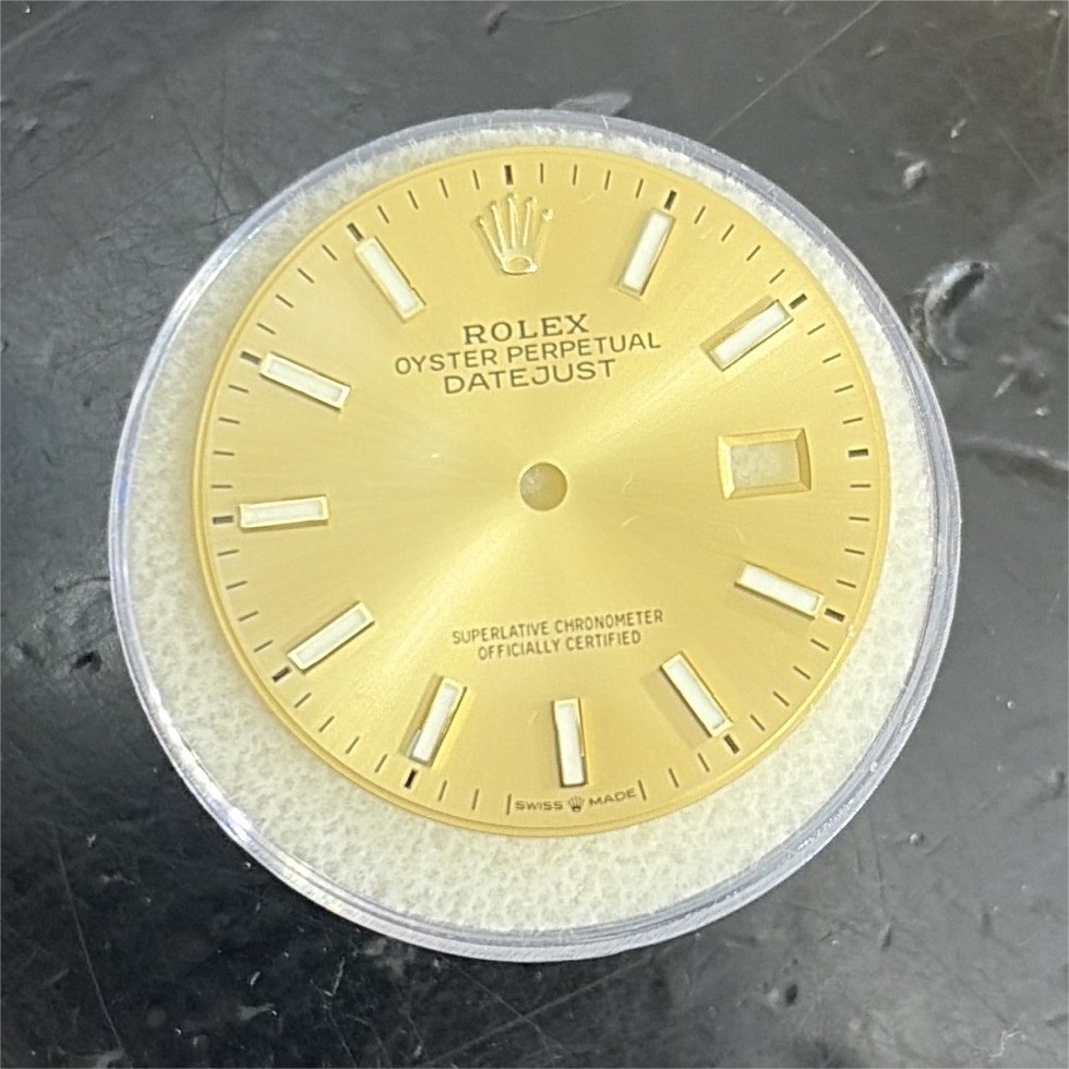 Rolex 36mm Datejust Dial Gold Non-Numeric w/ Date Window 126233