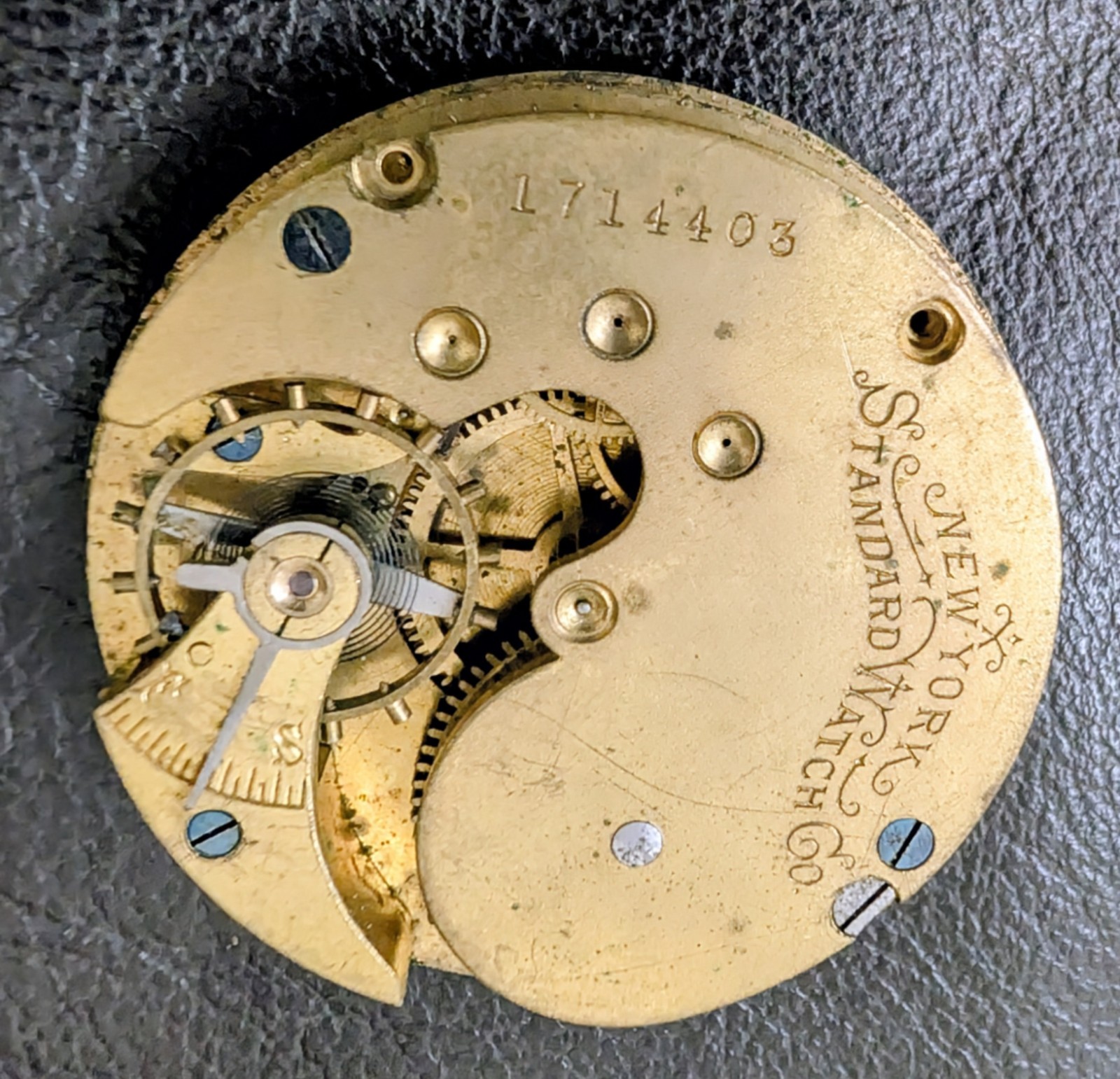 Antique 1901 New York Standard Watch Co Movement Grade 60 Model 8 Size 18 s