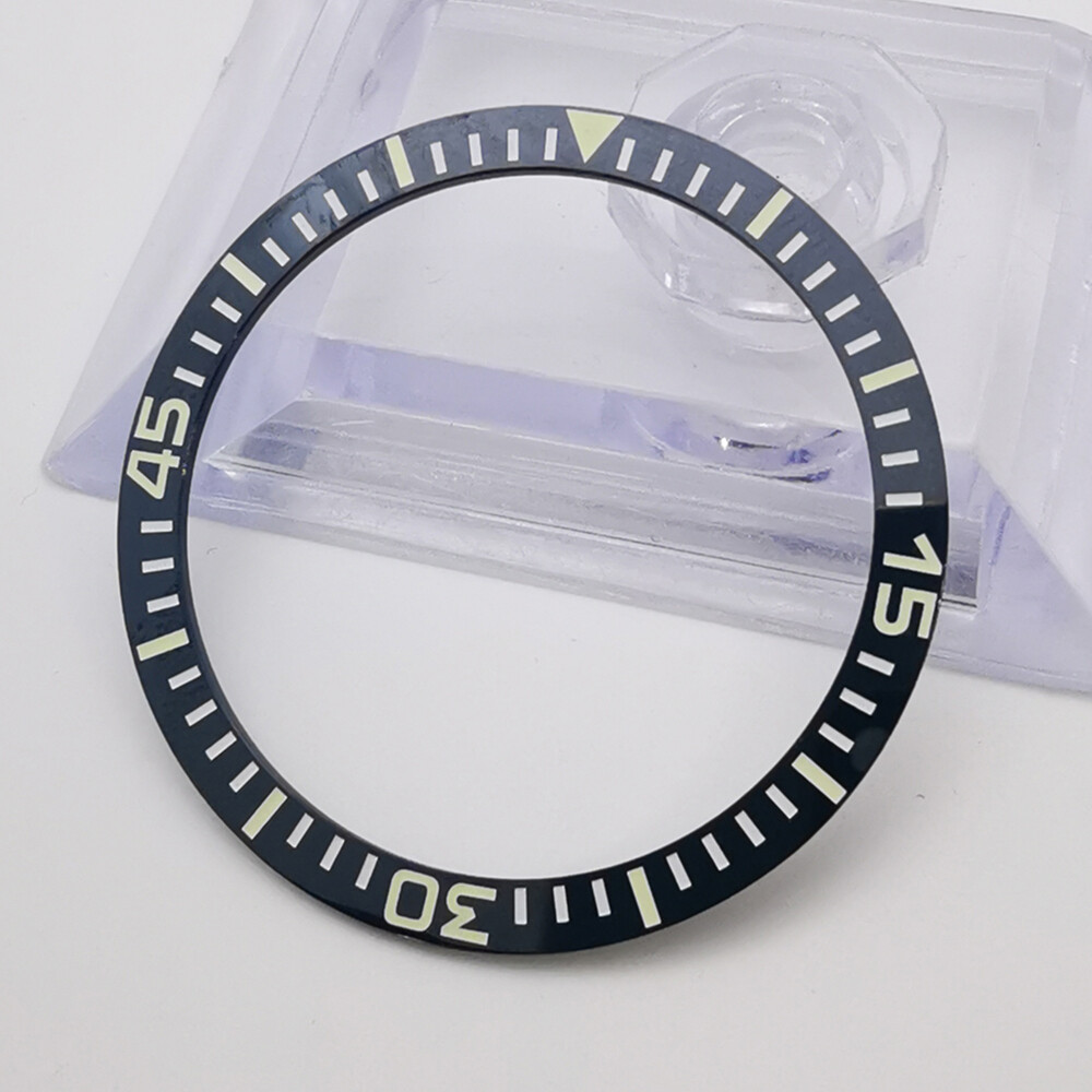 38mm*31.5mm flat luminous ceramic watch bezel insert rings fit 40mm mens case