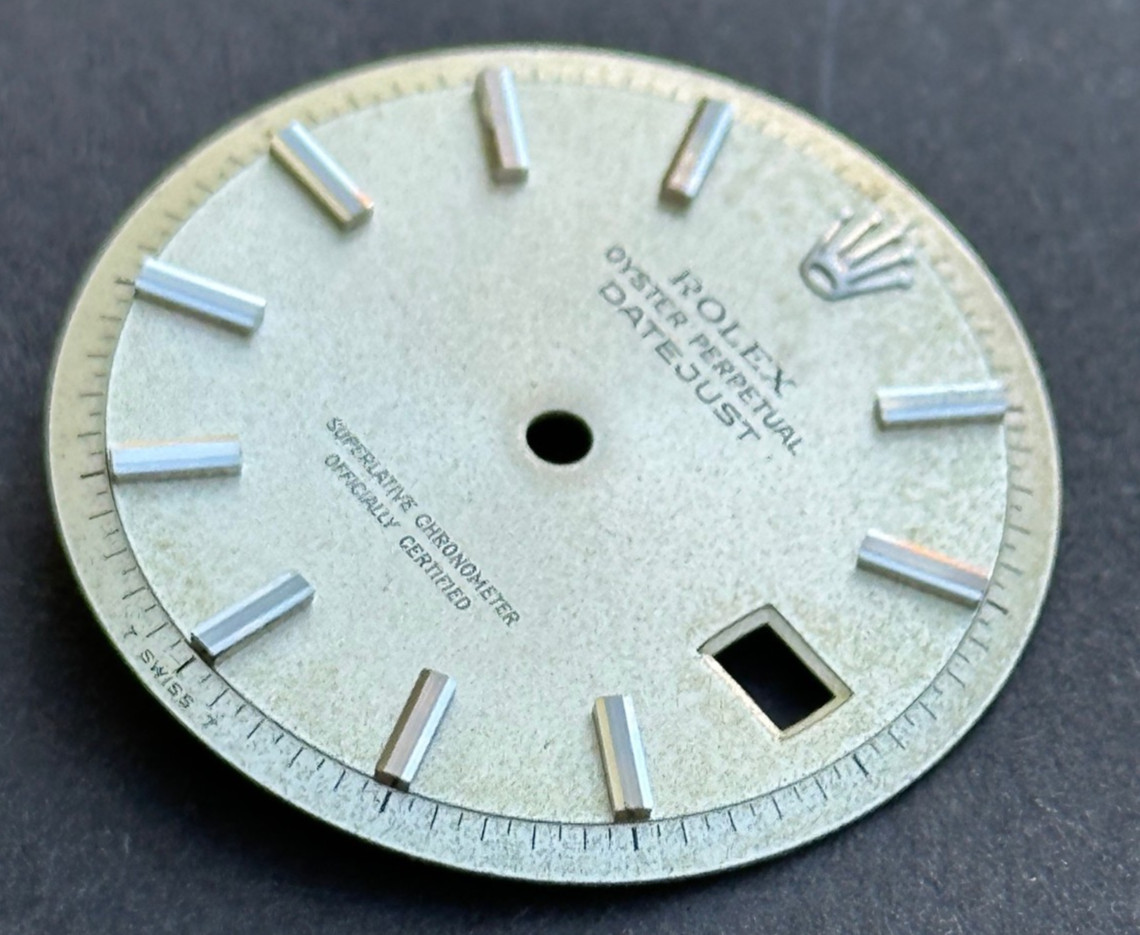 Vintage Rolex Oyster Perpertual Datejust Watch Dial For 36mm Case 1601 1603 1600