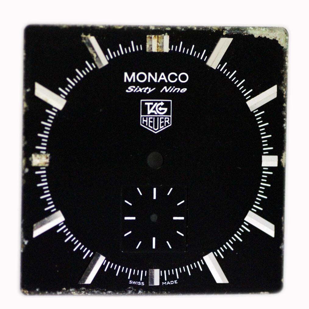 Original Dial for Tag Heuer Monaco Sixty Nine Automatic Black Color