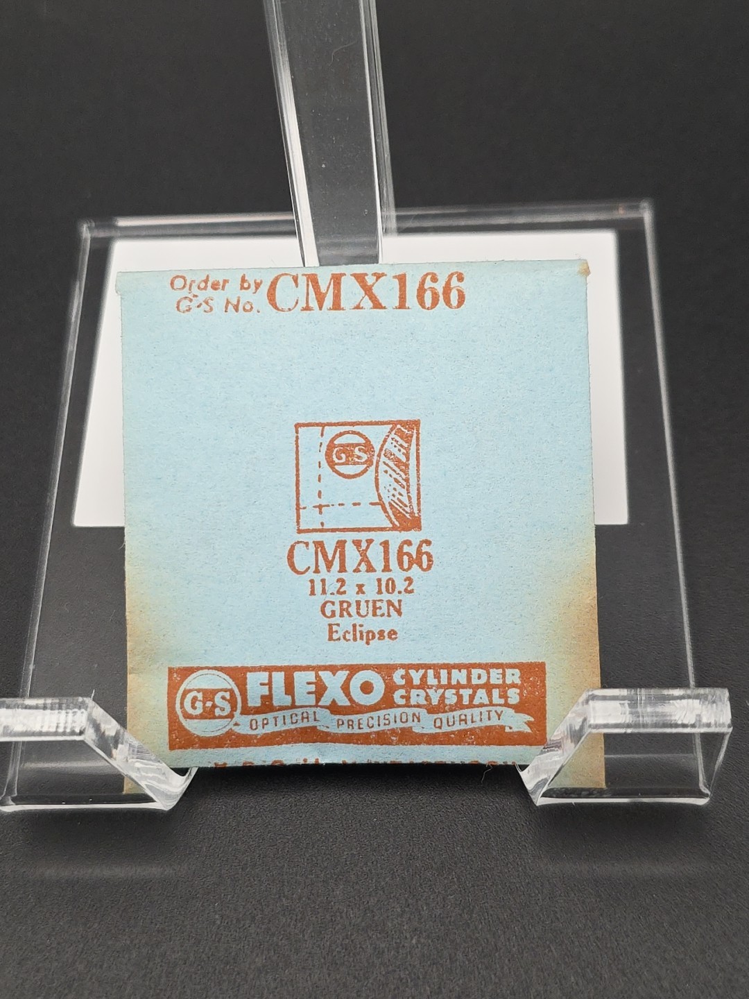 G-S Watch Crystal CMX166 Gruen Eclipse 11.2X10.2