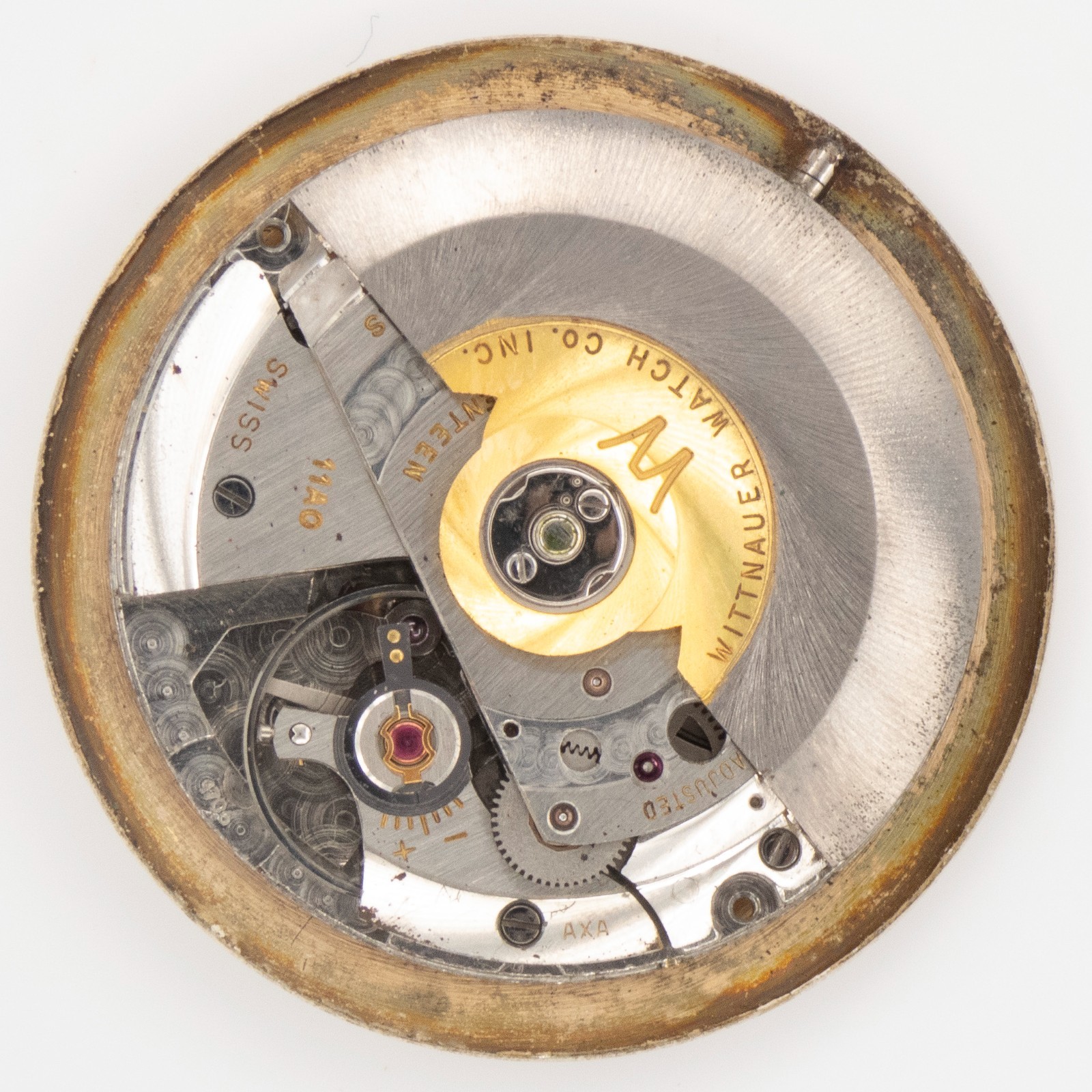 Vintage Wittnauer Caliber 11AO 17-Jewel Automatic Wristwatch Movement