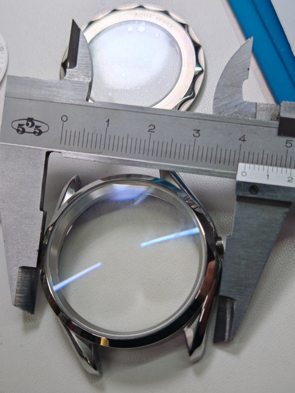 Watch Part Kit for Seamaster 8200 8215 2813 41mm Watch Case+Dial+Hands+Strap