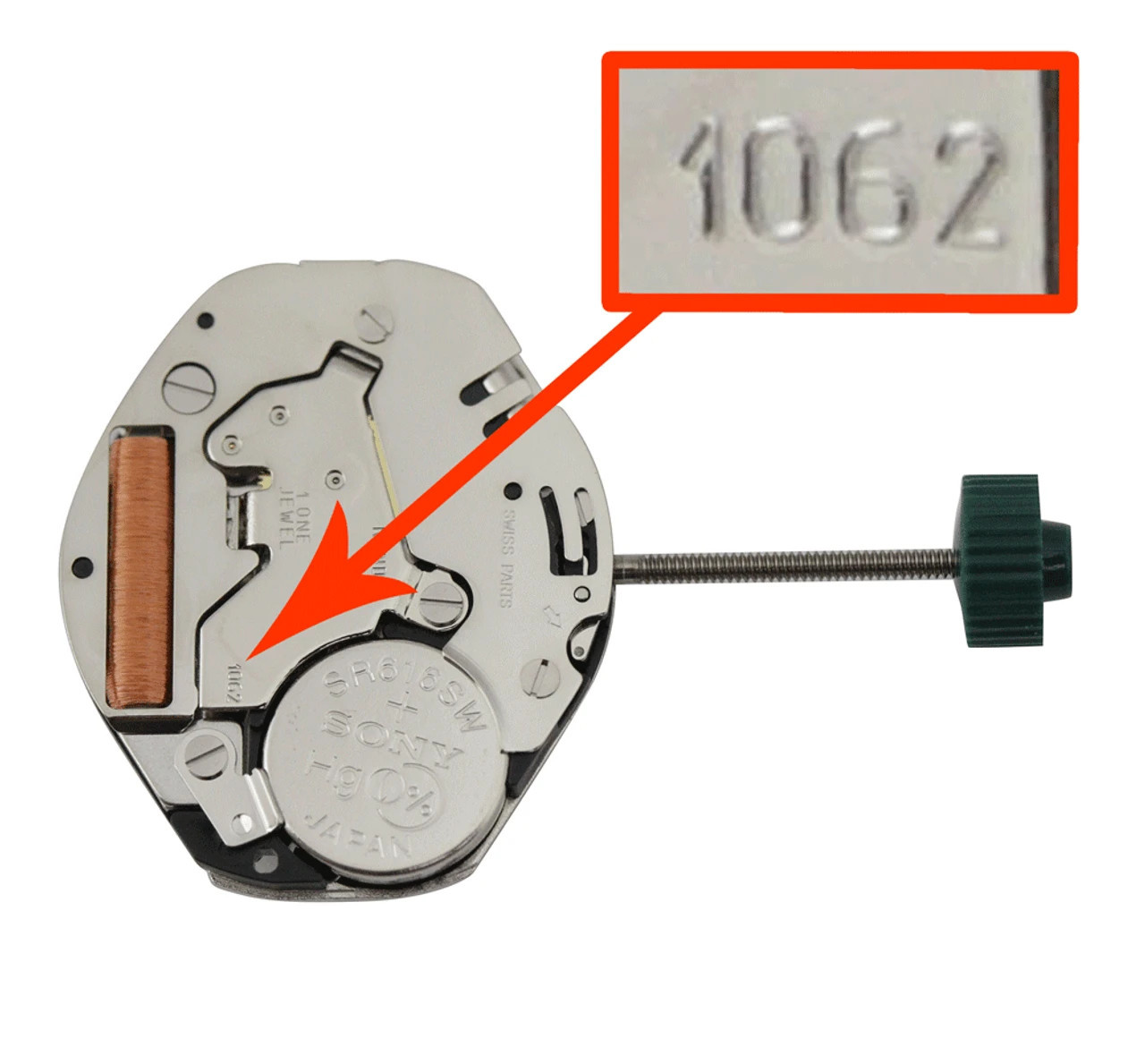 Harley Ronda 1062, 2 Hands, Swiss Parts Quartz Watch Movement (Multiple Heights)