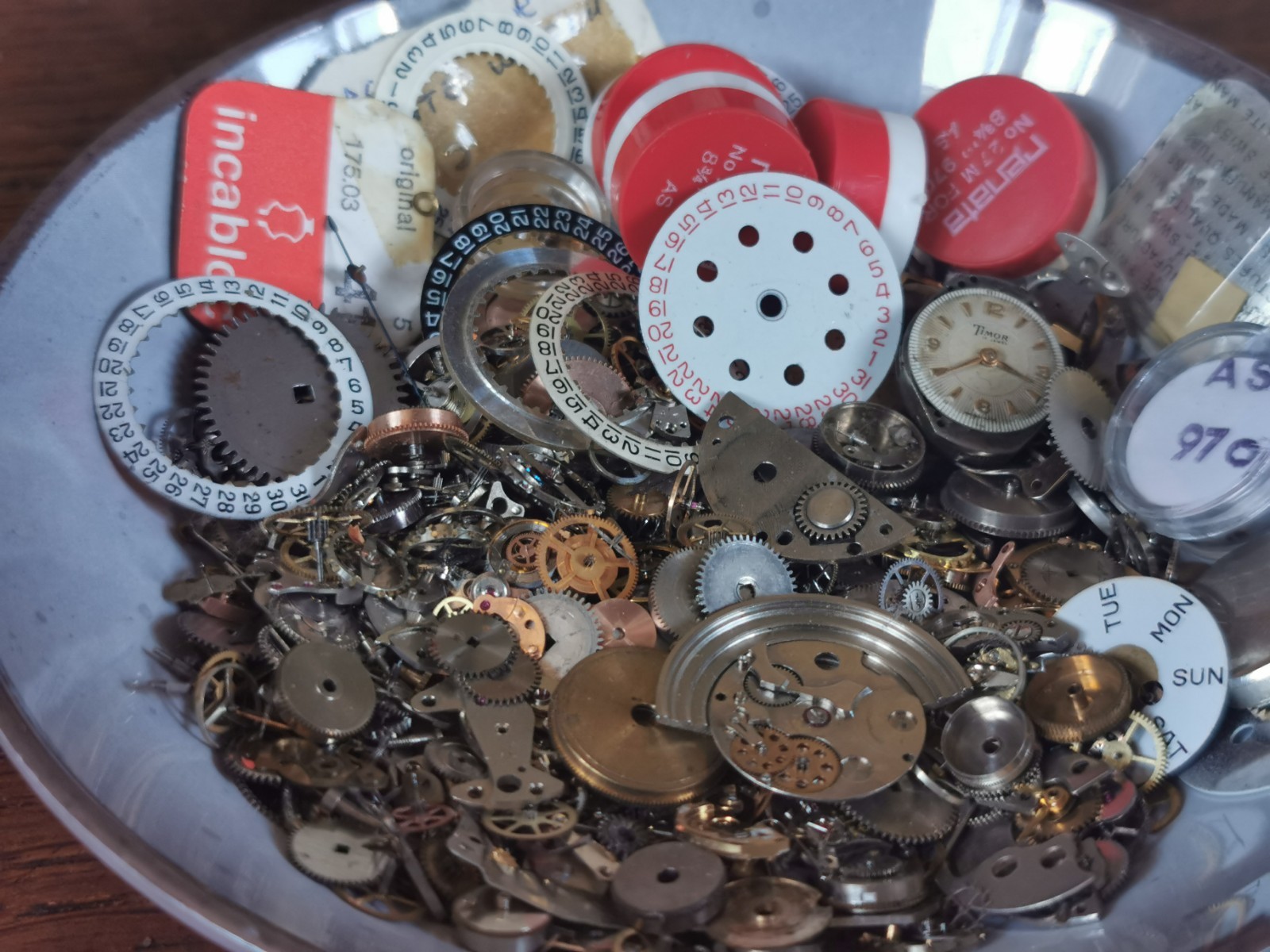 Watch Parts, Mixed Lot, Mostly Wheels, Watchmaker Parts #T209