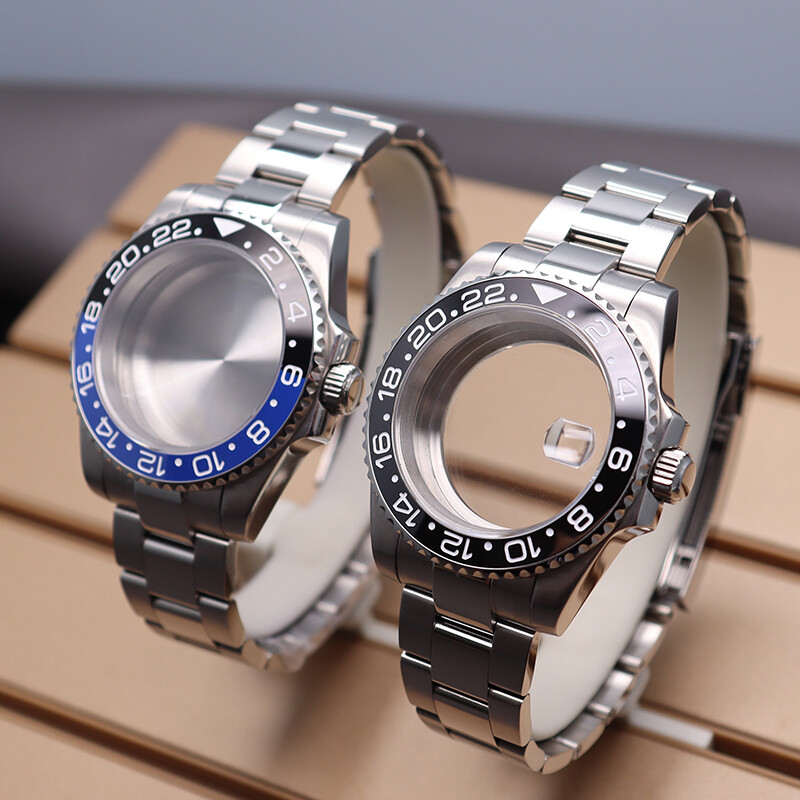 40mm Luxury Men Watch Case Modify GMT Mod 316L Steel Strap For Seiko NH34 35 36