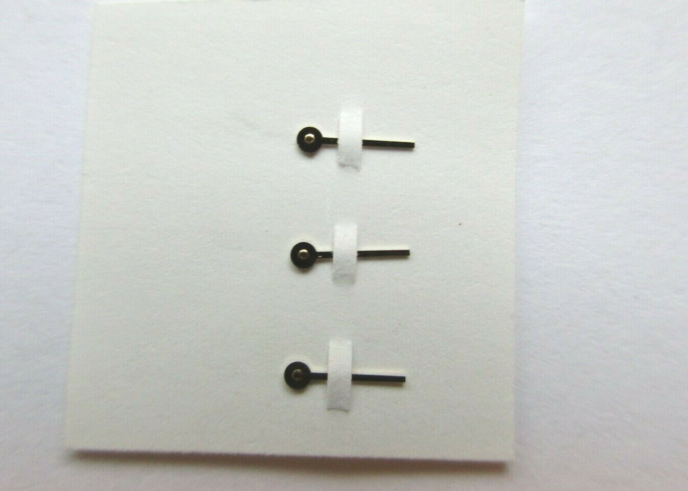 Set of 3 yellow N.O.S. Breitling chrono watch hands, cal. ETA 251.262