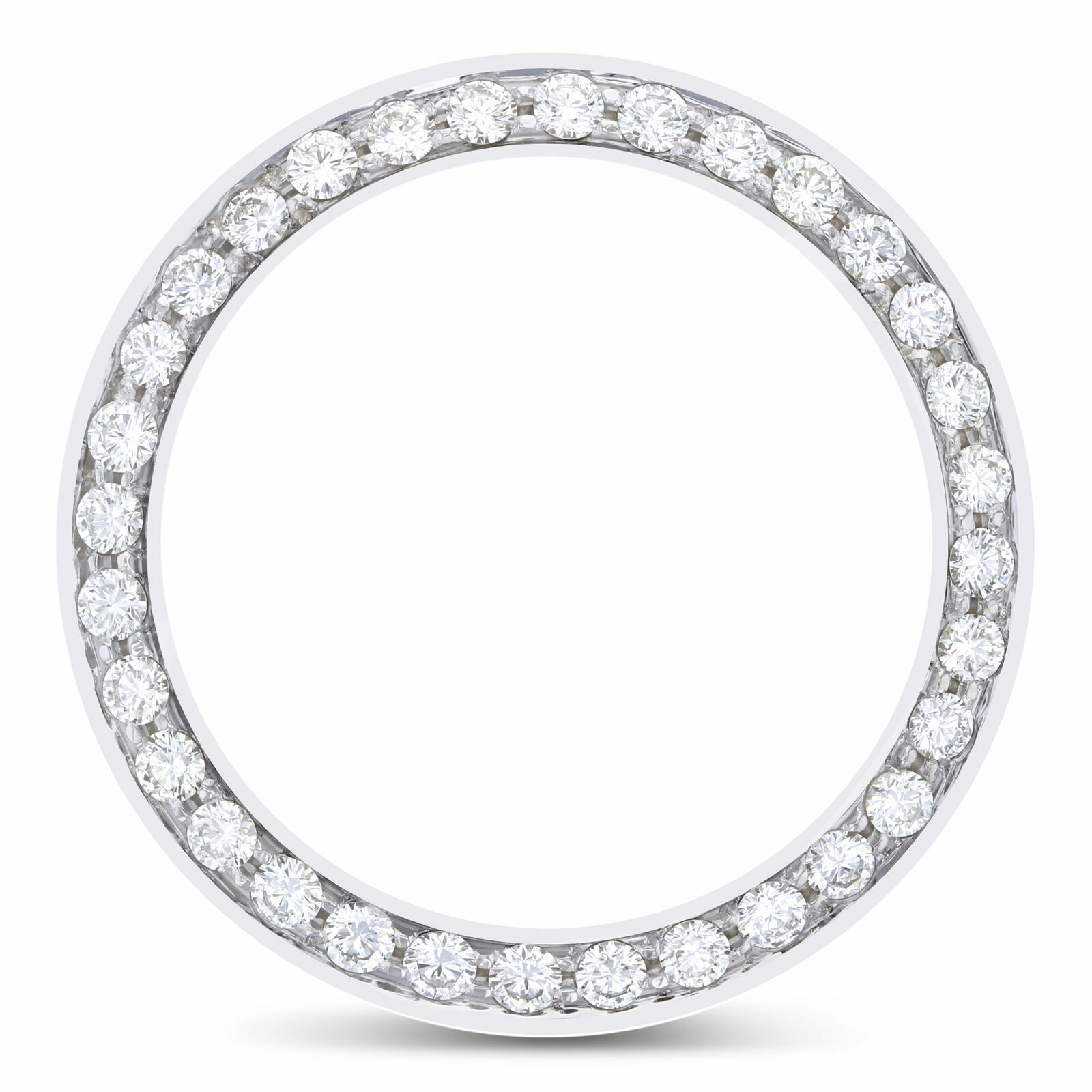 2CT BEAD SET NATURAL DIAMOND BEZEL 14KW FOR ROLEX 31MM MASTERPIECE, PEARLMASTER