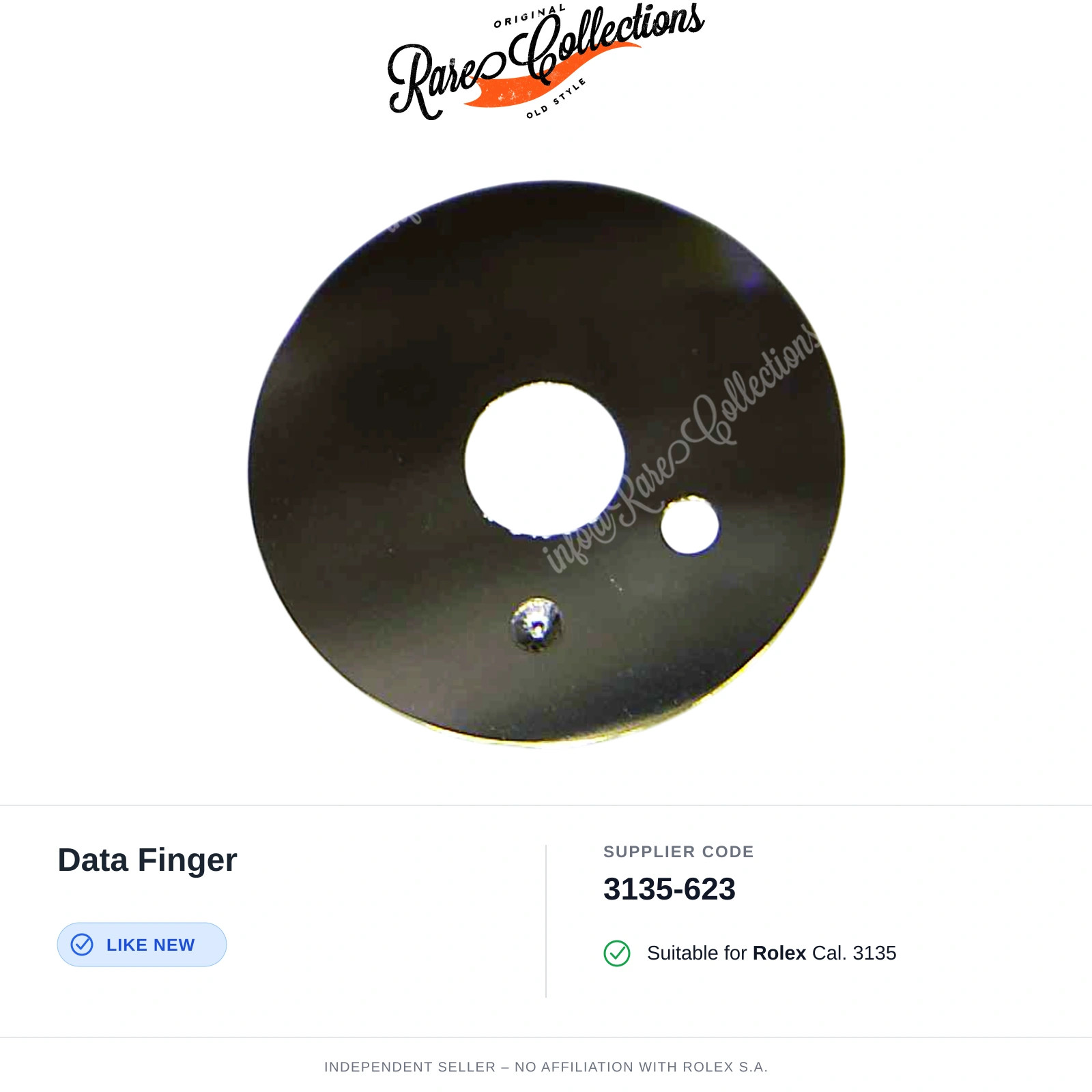 Rolex 3135-623 Excellent condition Data Finger