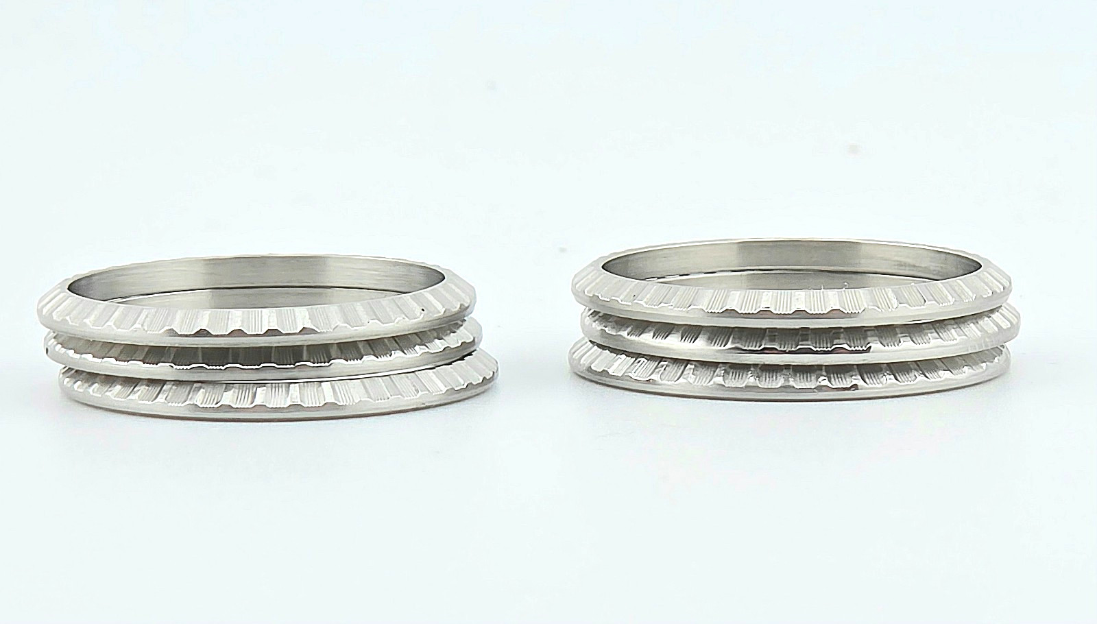 ROLEX 69240 79240 ENGINE TURNED STEEL BEZEL
