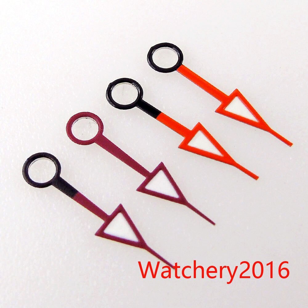 NEW Arrive Watch Hands Red Orange 2.2mm Hole GMT hands Fit NH34 NH34A Watch Part
