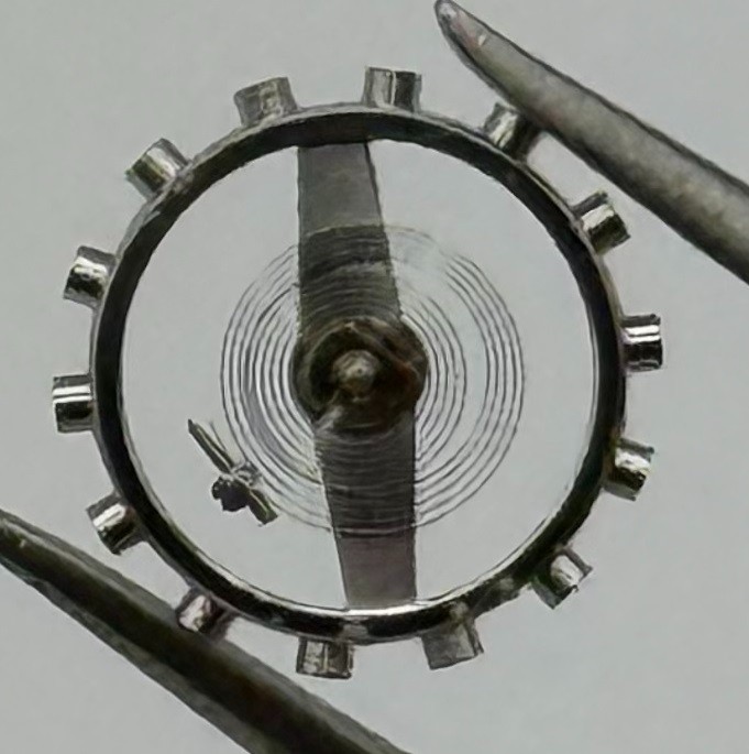 Brac 2061 Balance Wheel Complete And Spring 7¾’’’ Watch Movement Parts NOS