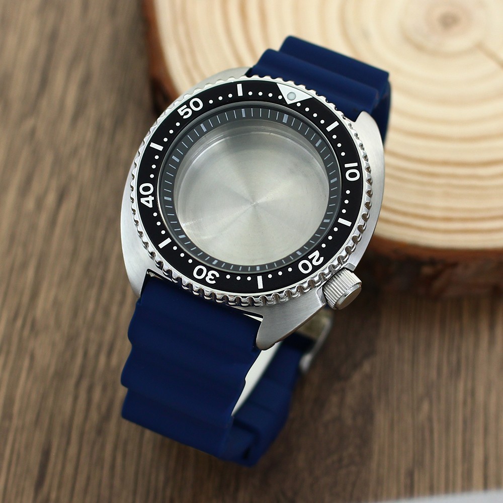 Sapphire 45mm Steel Watch Case Strap Modify Seiko Turtle Mod For NH35 34 NH36 38
