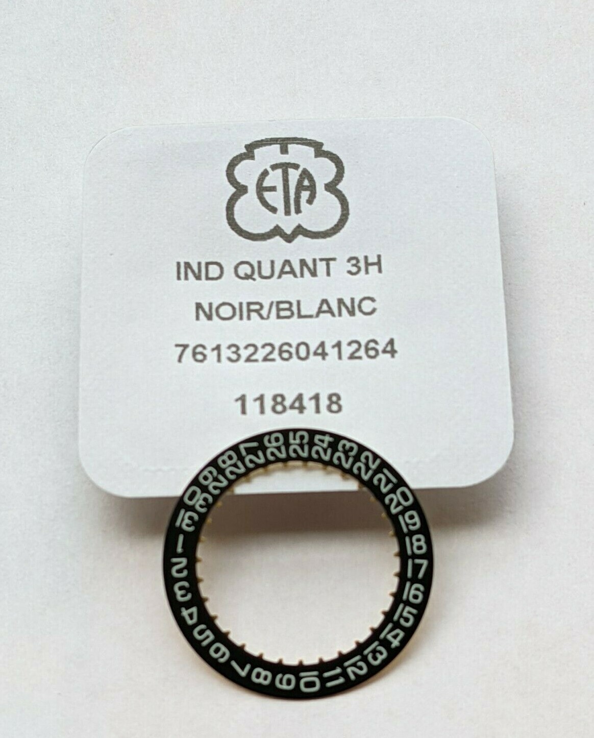 ETA 2824-2 2804-2 Date disc black 3 o’clock Swiss made x 1 piece