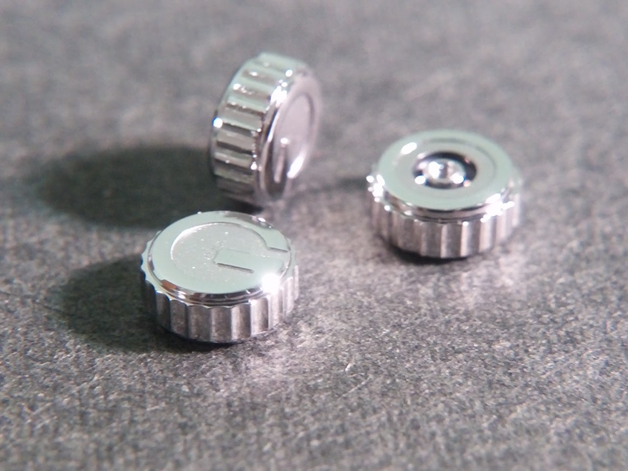 Gucci crown 4.9mm stainless steel, NEW, for watch repair. 1 per order