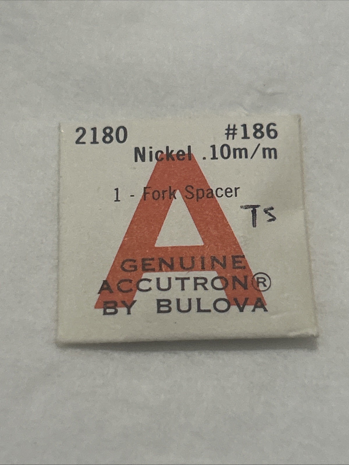NOS Bulova Accutron 2180 Nickel Fork Spacer Watch Part #186 .10mm