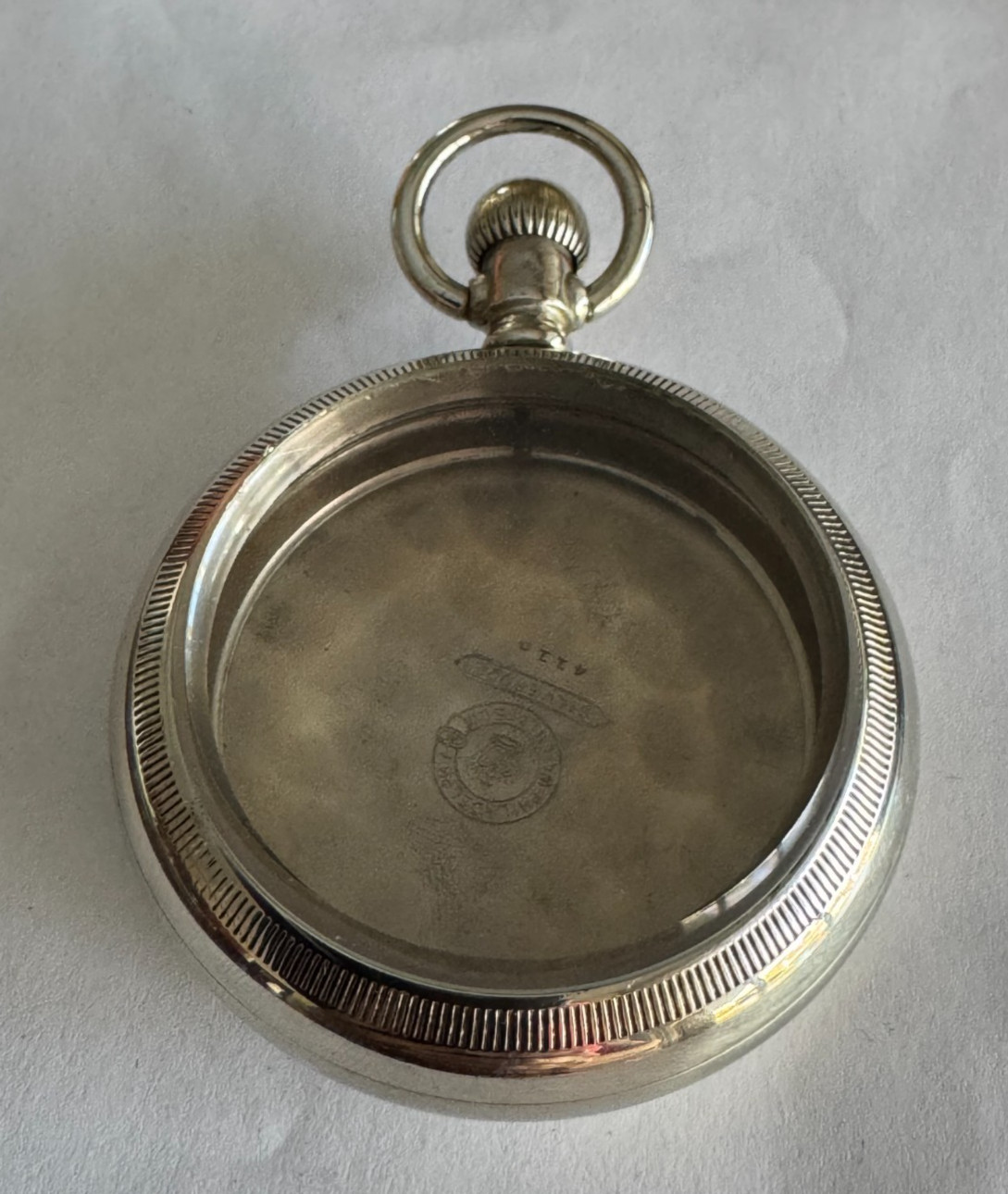 VINTAGE 18 SIZE PHILADELPHIA SILVERODE POCKET WATCH CASE PENDANT & LEVER SET