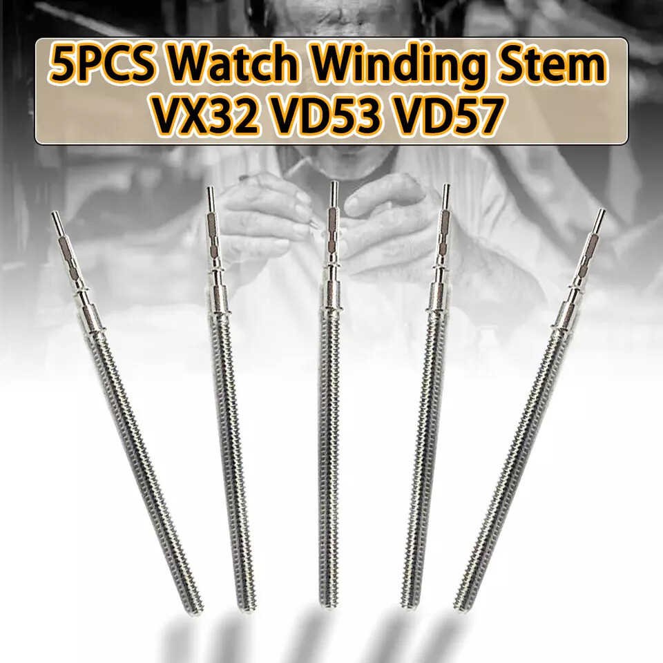 5PCS Generic Replacement Watch Winding Stem for VD53 VD57 Movement Repair Parts