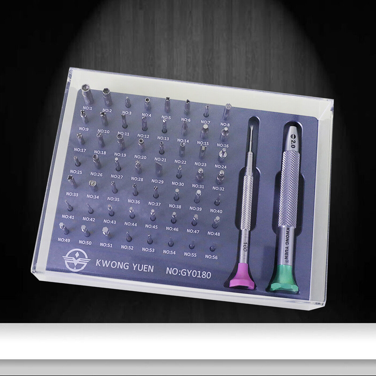 New Watchmakers Assortment Of 56 Tips Stainless Steel Watch Screwdriver Set.