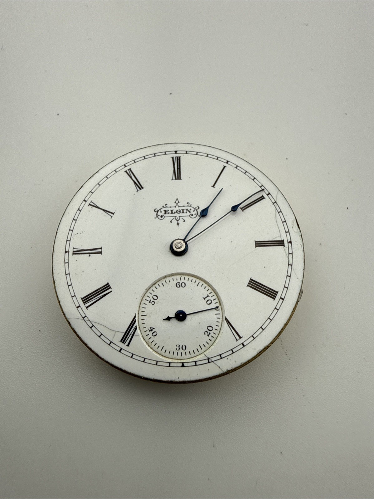 1895 ELGIN GRADE 118 6S 11J Pocket Watch Movement Good Staff W/ Dial & Hands