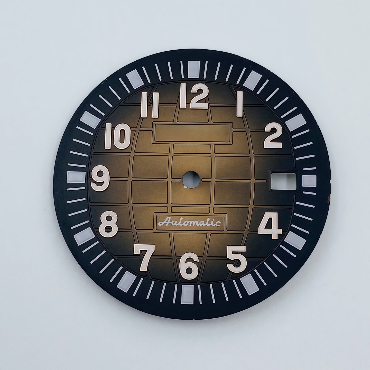 32mm Sun Pattern Watch Dial Green Luminous Date for Nh35 Nh36 Movement