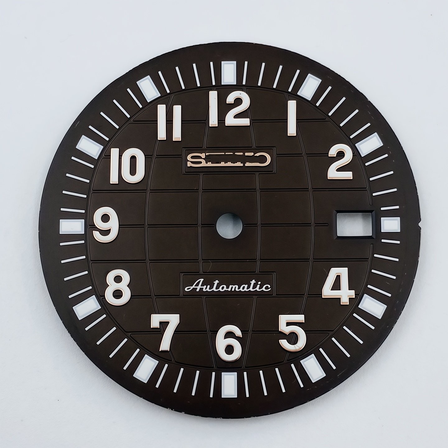 32mm Sun Pattern Watch Dial Green Luminous Date for Nh35 Nh36 Movement