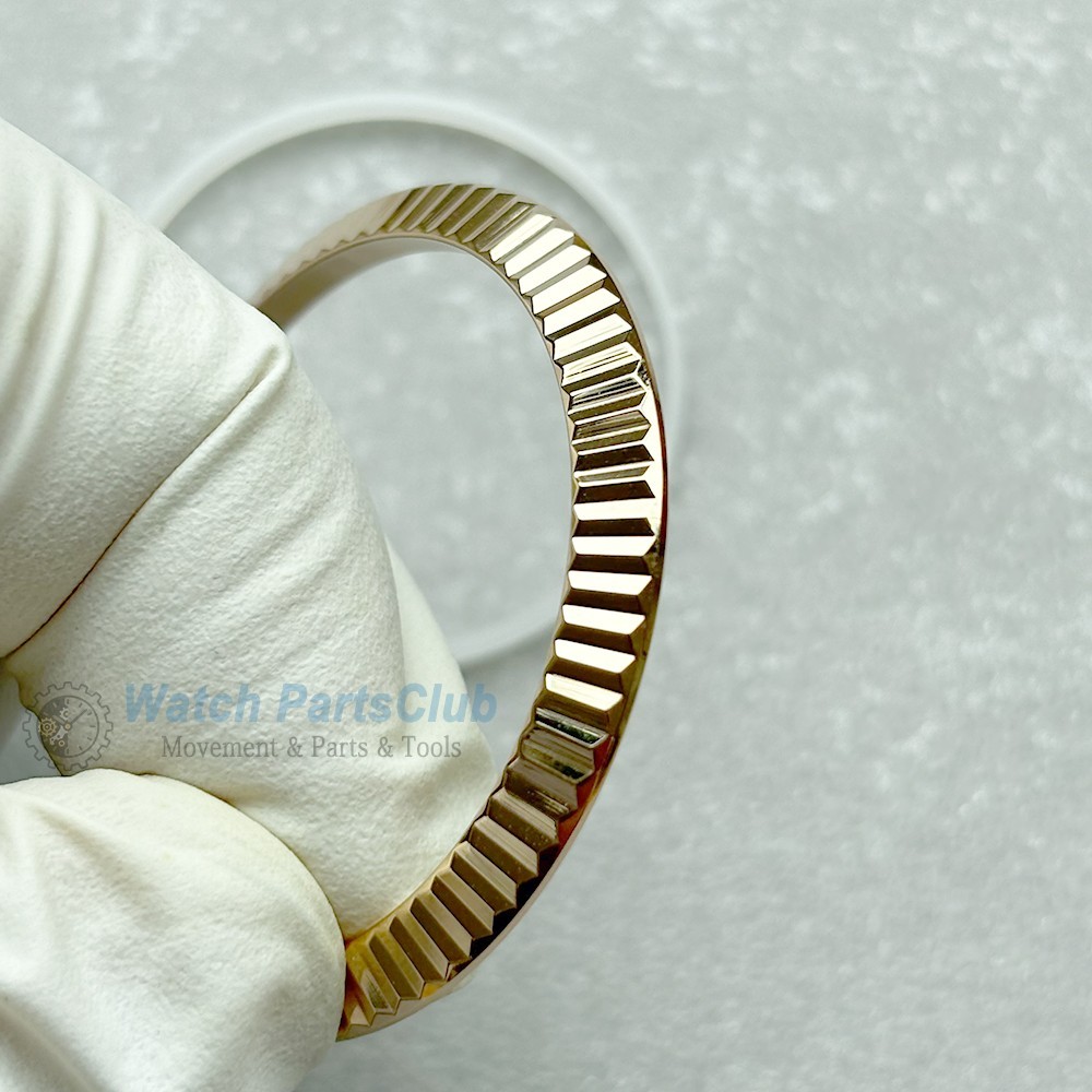 For 41mm Fluted Bezel Datejust 126300 126333 126334 Rosegold Replace Part