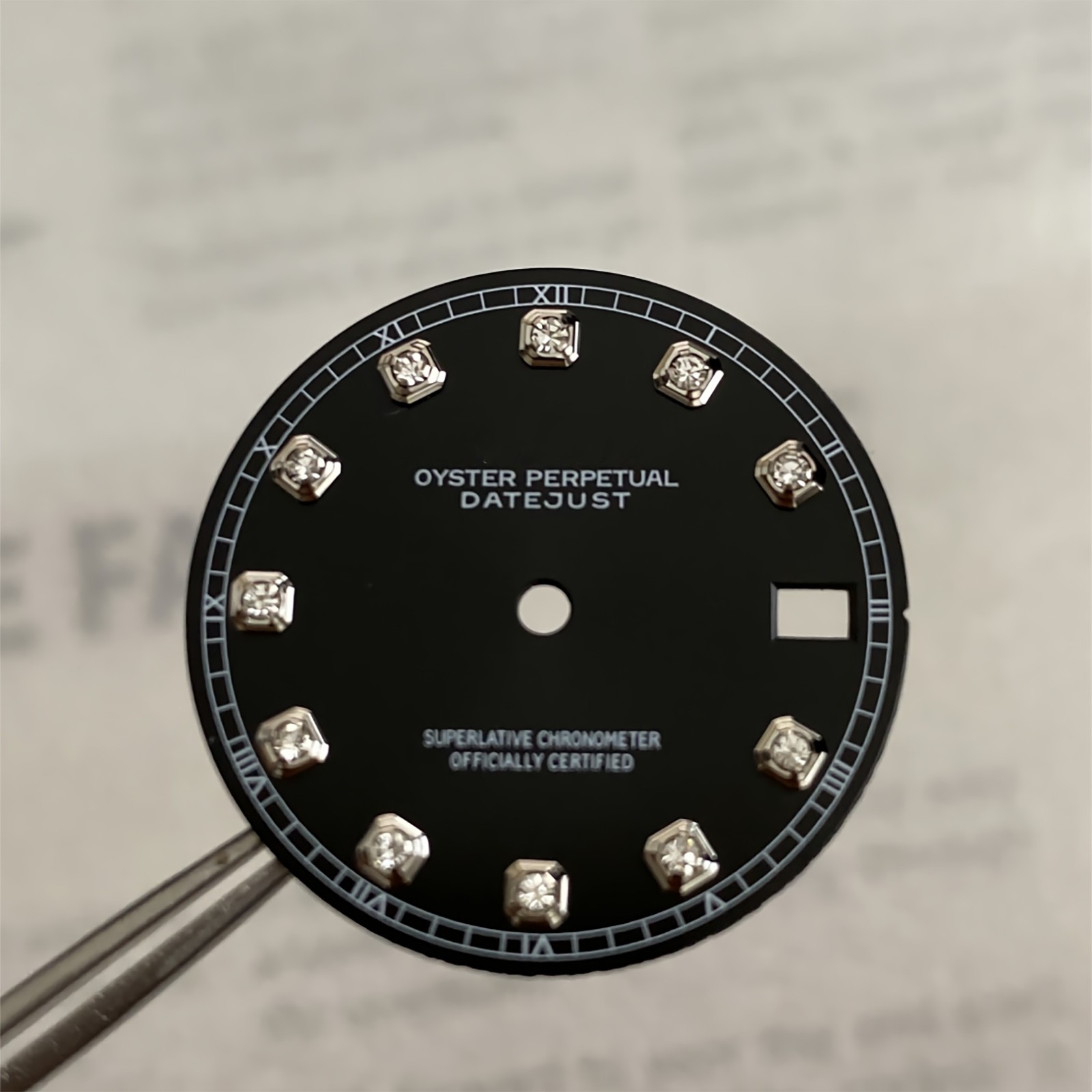 28.5MM Diamond Watch Dial Watch Accessories For NH35/NH36/4R/7S Movement Part