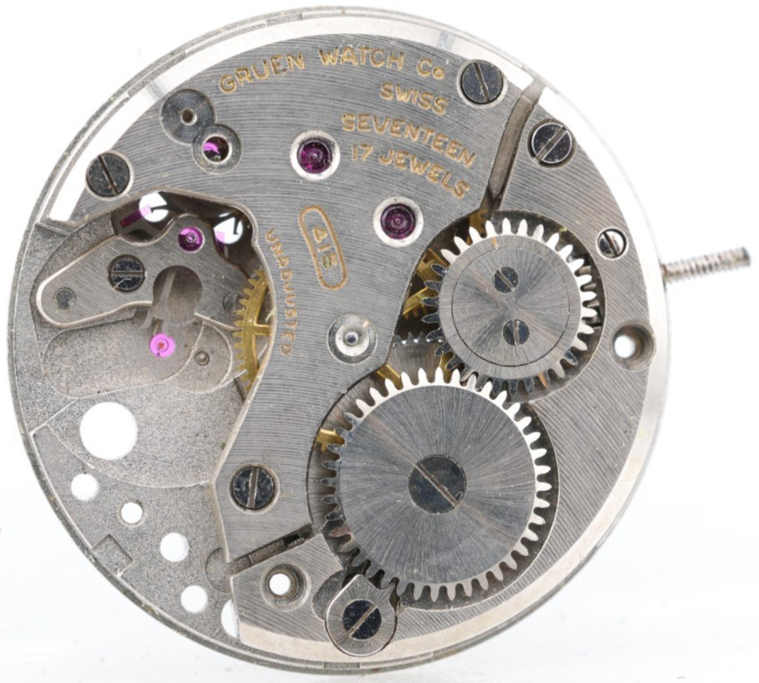 GRUEN cal. 415, 17j SWISS WRIST WATCH MOVEMENT, NOT COMPLETE (BB)