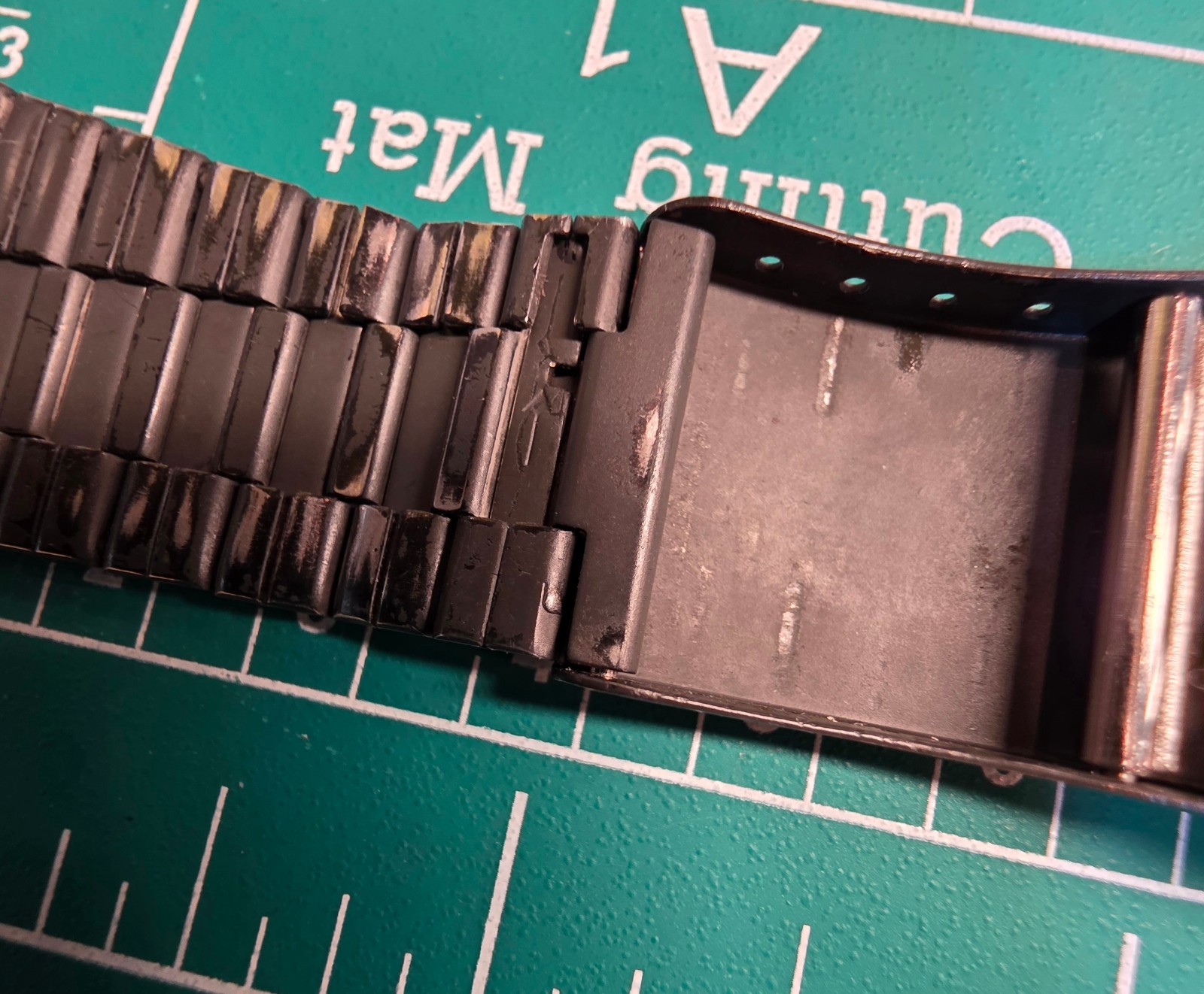 Seiko AA61A PVD Watch BRACELET from 7A28-6000 BISHOP (fits -6009, etc) FOR PARTS