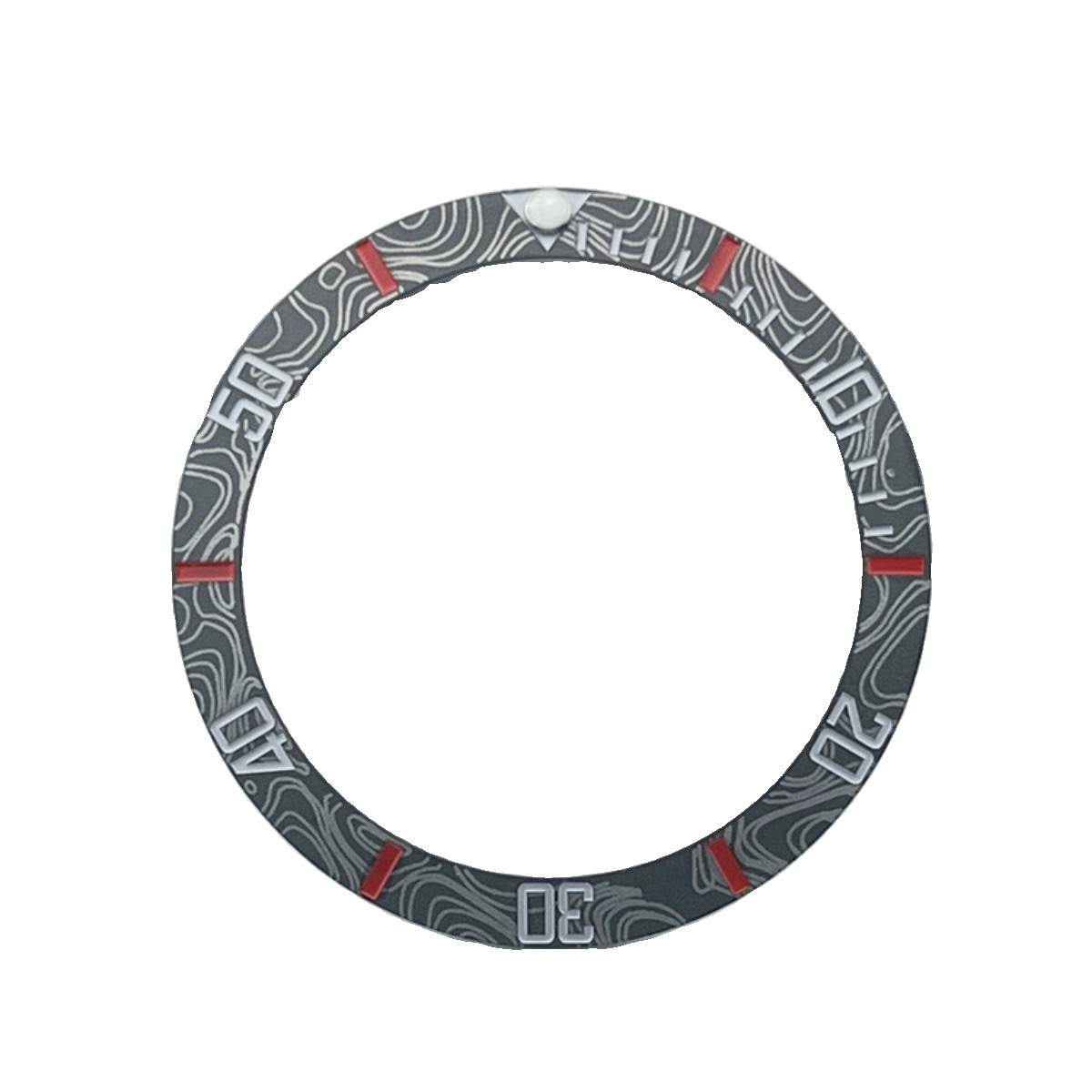SUB Carbon Brazed Vitrified Ceramic Ring BGW9 Lume Watch Bezel Size 38mm
