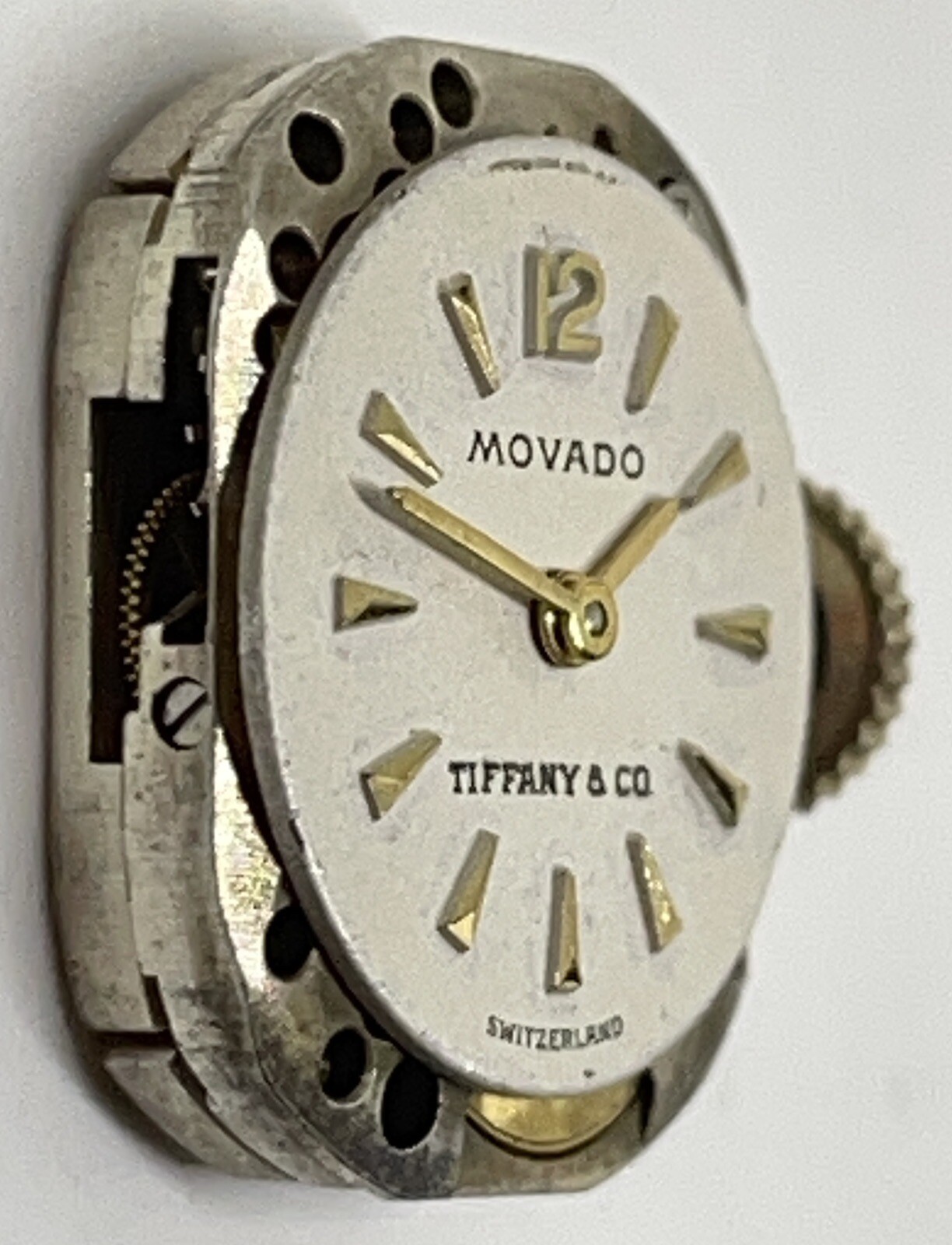 MOVADO MOVEMENT /Tiffany Dial / 17 Jewels Swiss 2 Positions Runs