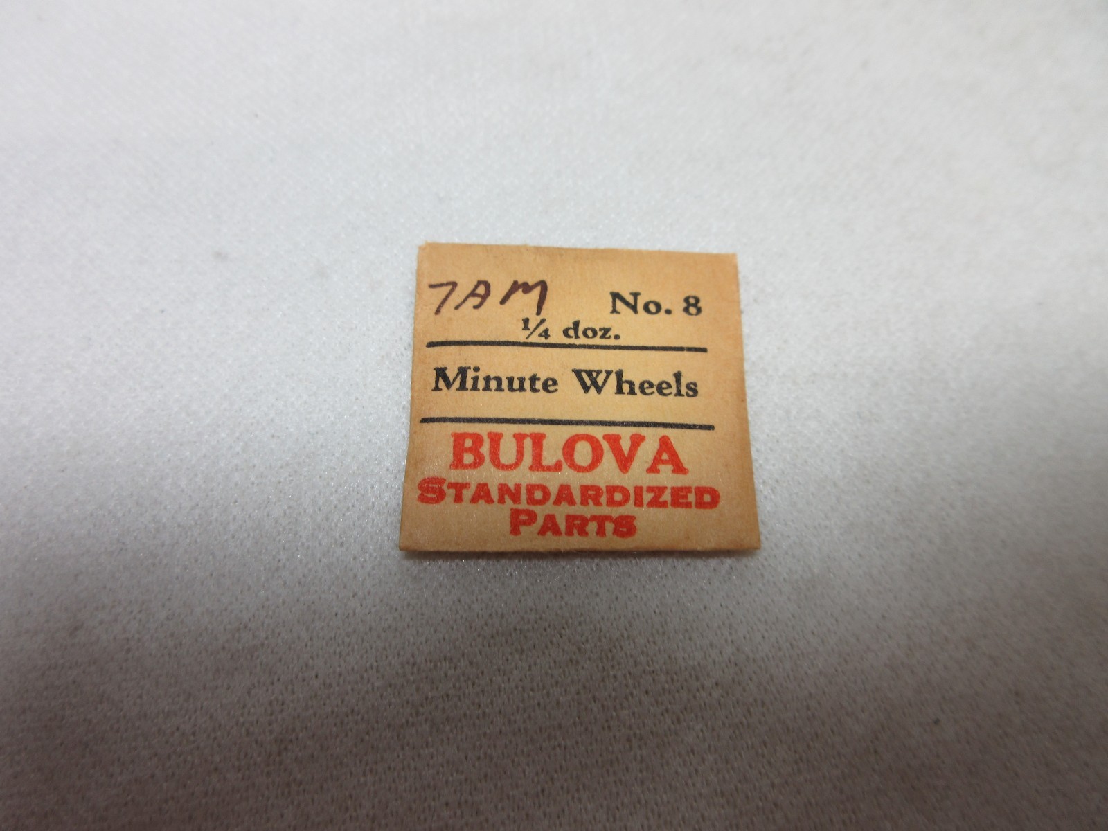 BULOVA MINUTE WHEEL 7AM #8 WATCHMAKER REPLACEMENT PART #330