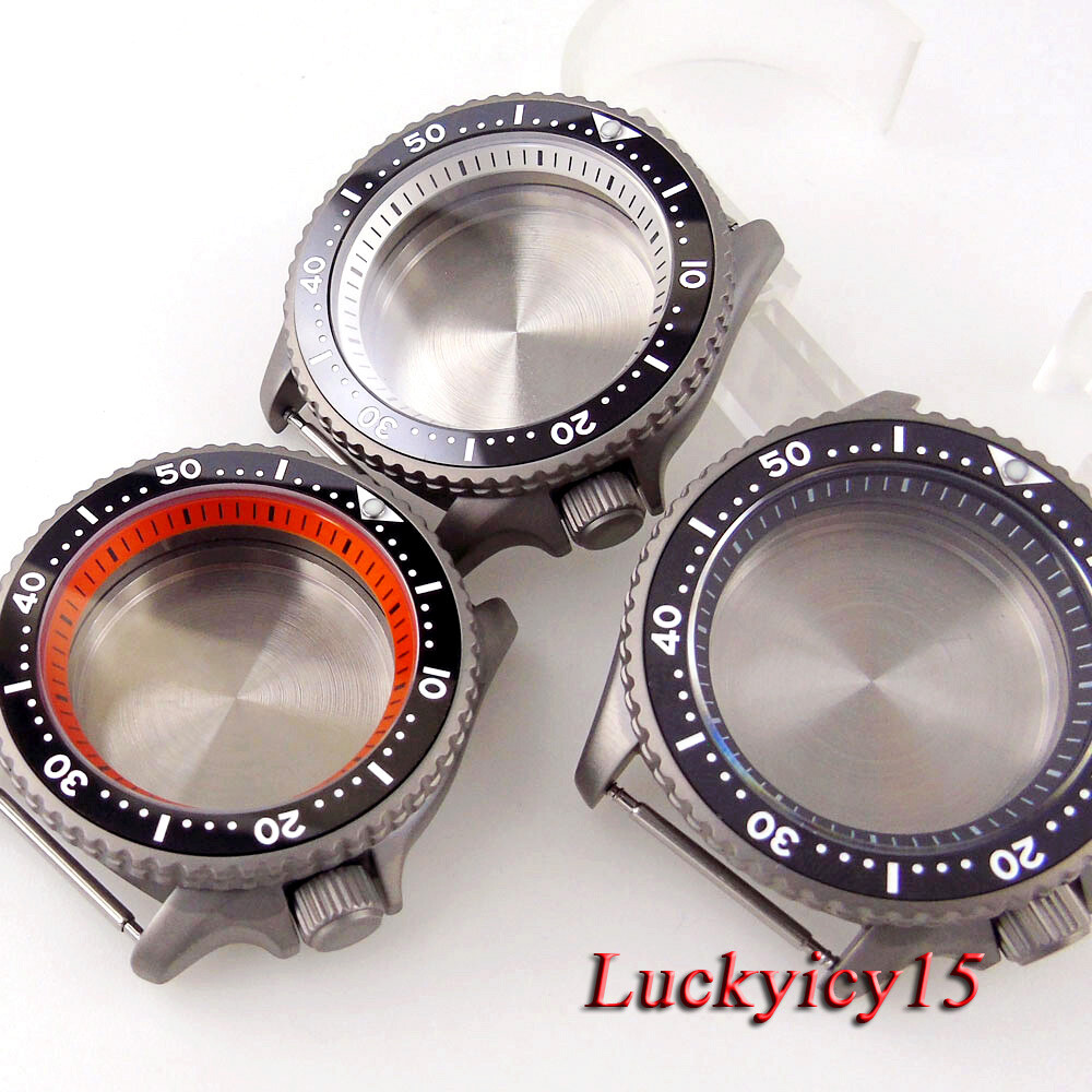 41mm 200m Waterproof Dive Titanium Watch Case For Men Sapphire Glass 120 Clicks