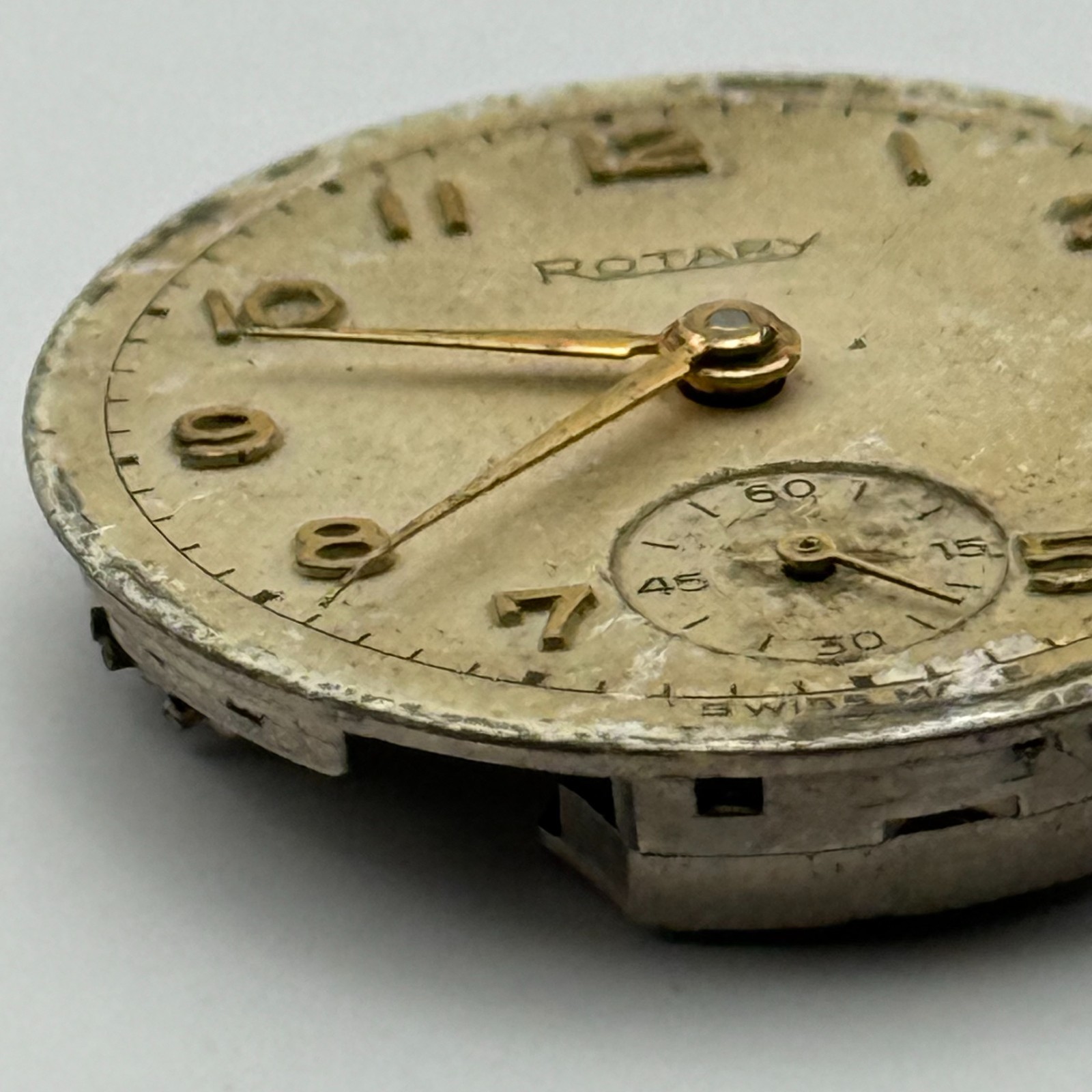 Rotary 440 Watch Movement Swiss 15 Jewels Manual Wind Parts Repair 23.4mm