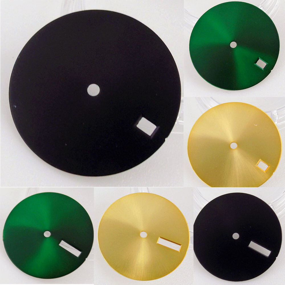 29mm Black Green Yellow Watch Dial Face No Mark For NH35 NH36 Automatic Movement