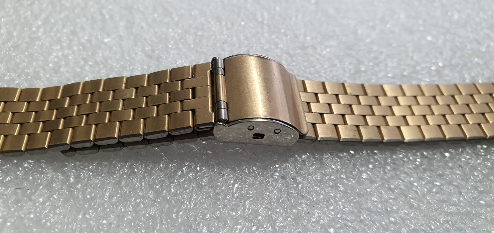 Seiko B386 Gold 12K GF Tops On Stainless Steel Strap Bracelet 18/14mm Authentic