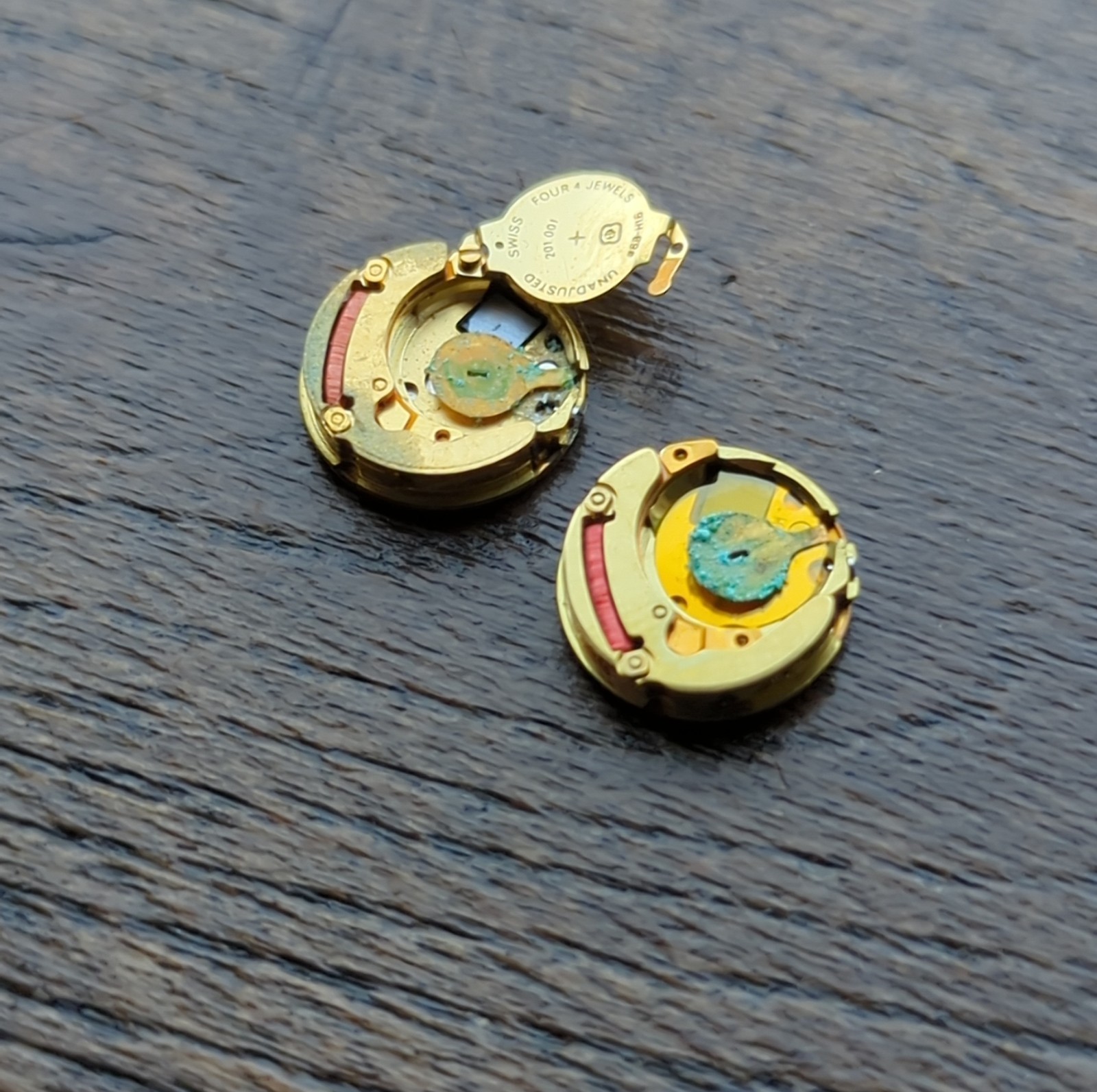 2 x ETA 201.001 Untested Tiny Quartz Watch Movement for Chopard, Bvlgari (BT50)